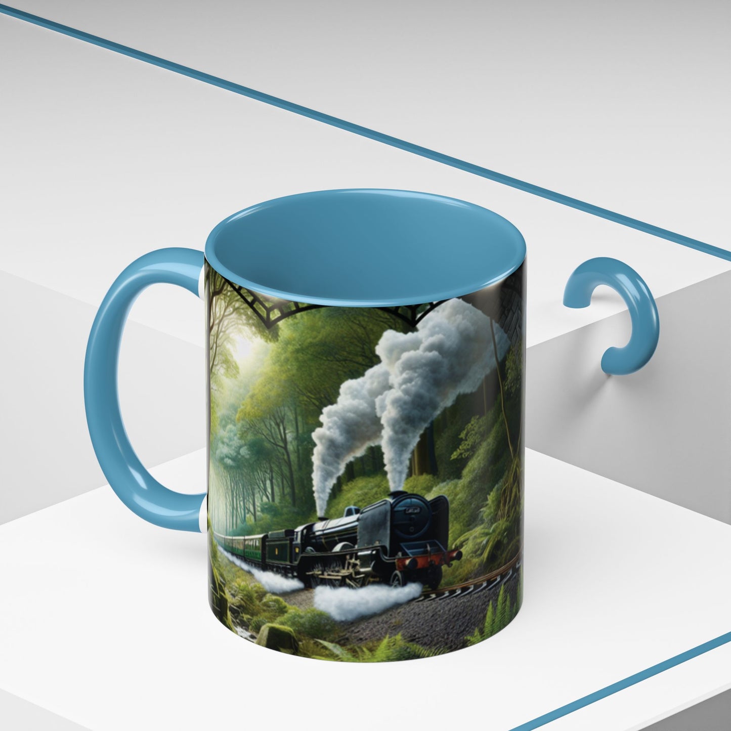 Mug - Jungle Train - Accent Coffee Mug (11oz, 15oz) (AOP)