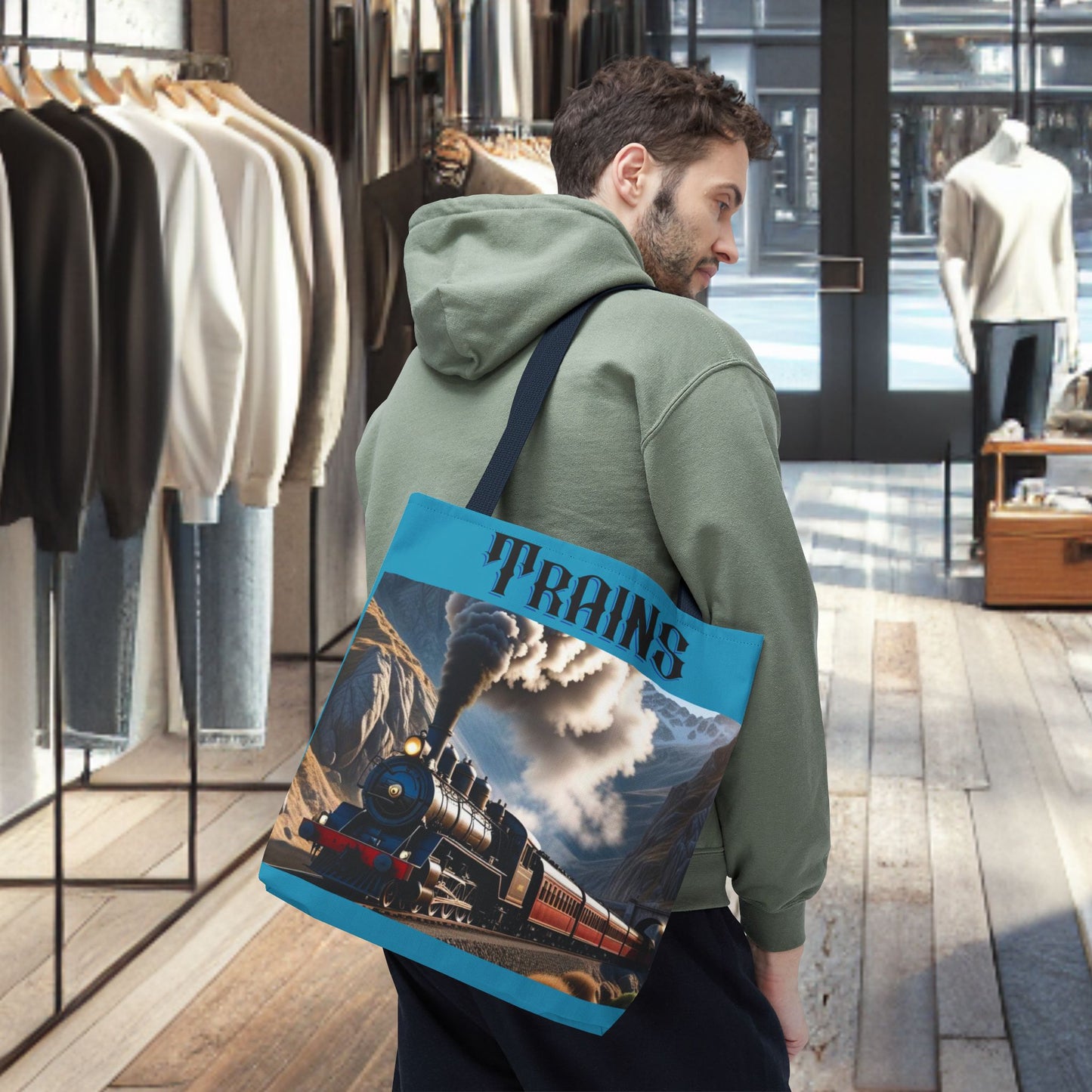 Tote Bag- Trains -Tote Bag (AOP)