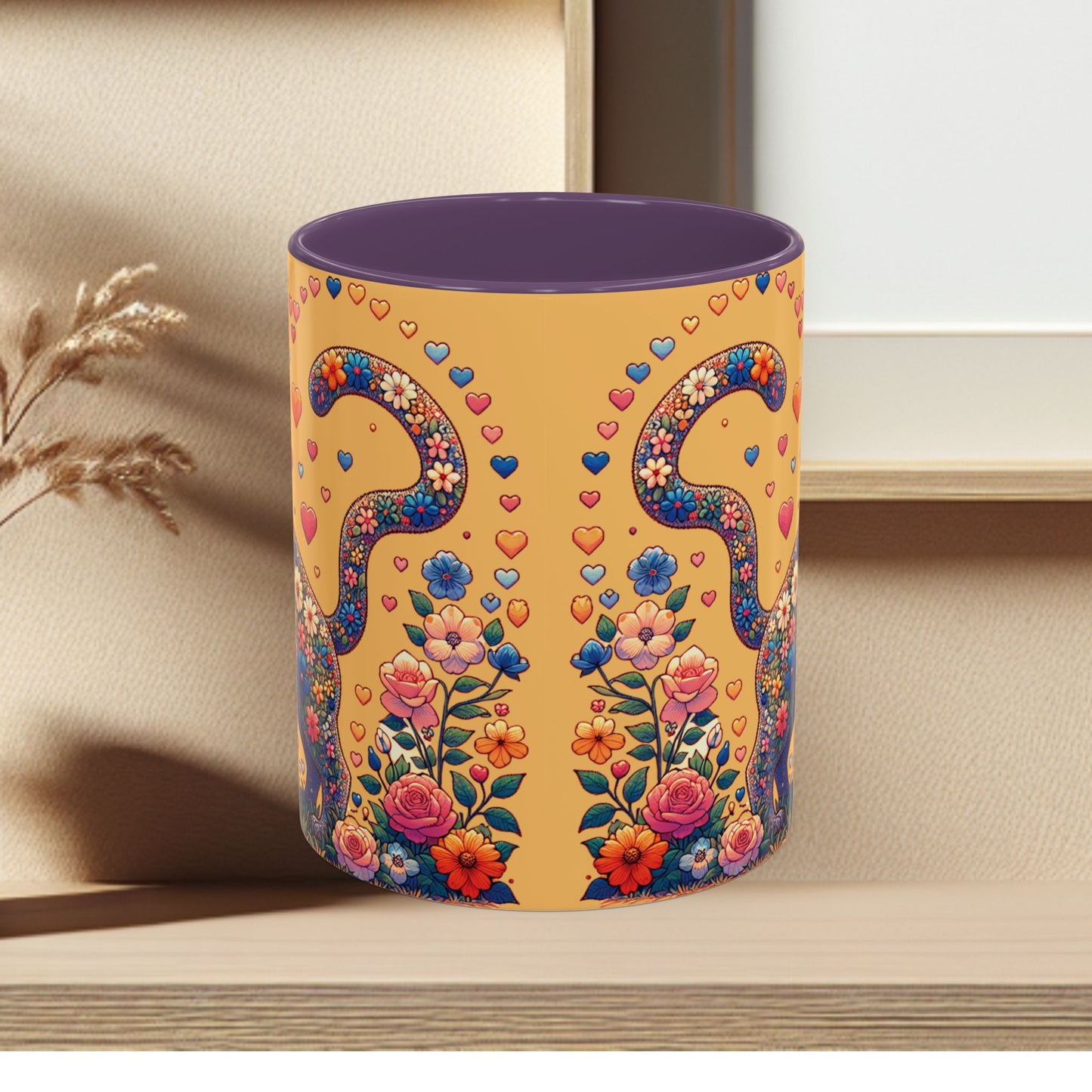 Mug- Loving Cat - Accent Coffee Mug (11oz, 15oz) (AOP)