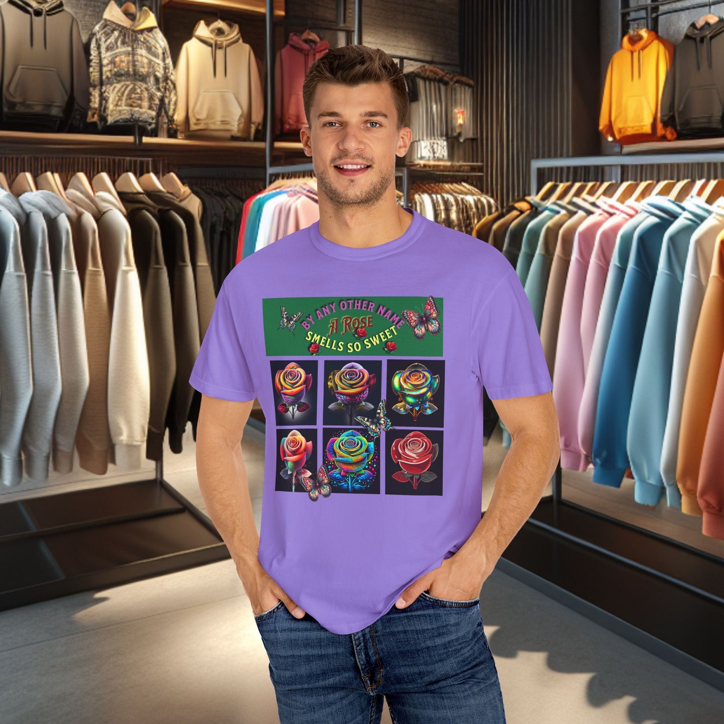 Rose by any other Name T-Shirt - Colorful Floral Design for Nature Lovers