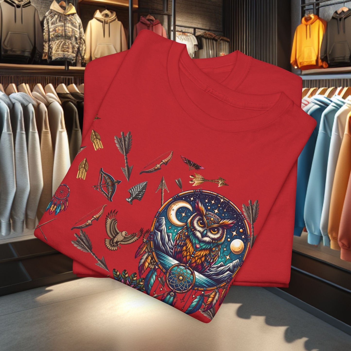 Men's Owl Dreamcatcher Graphic Tee,