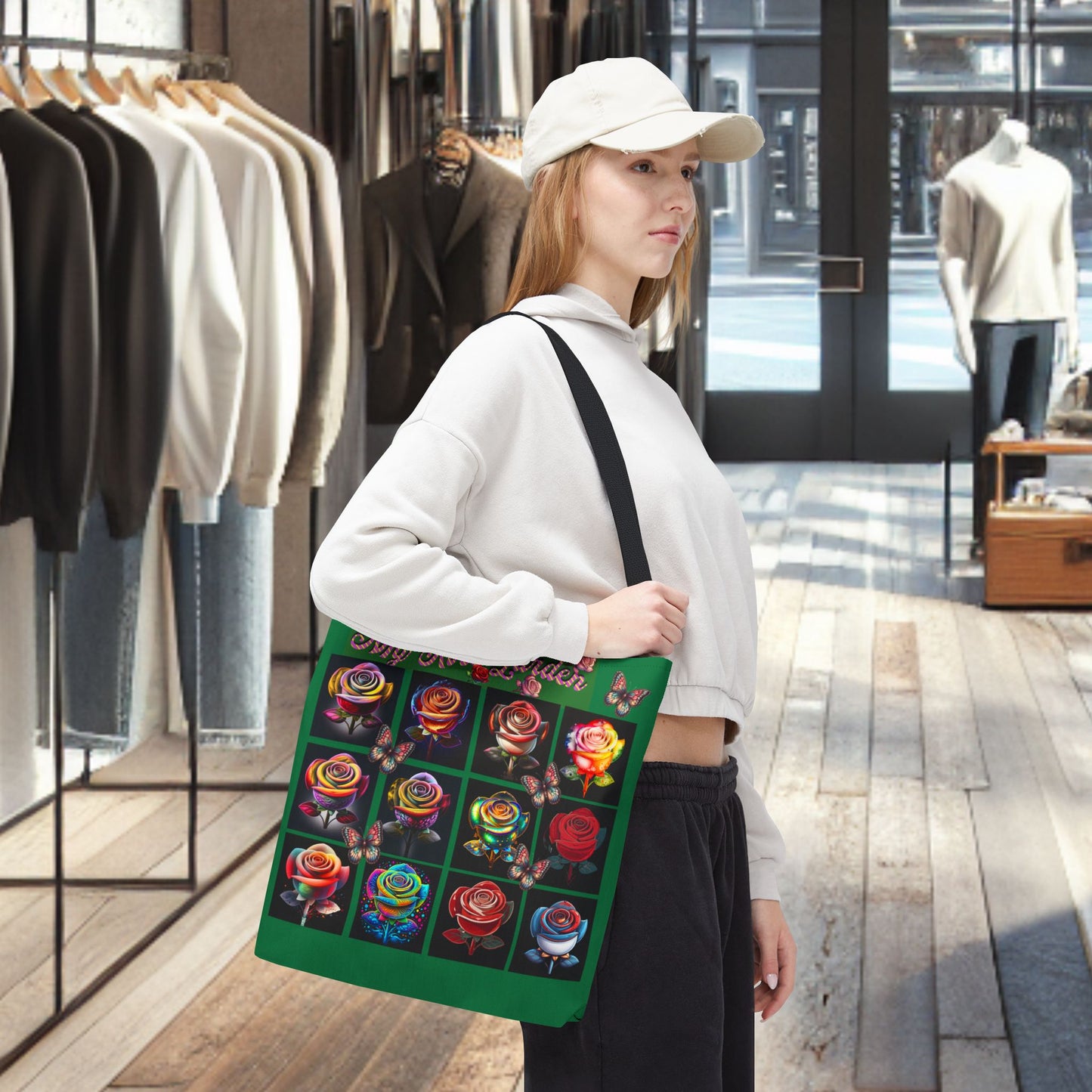 My Rose Garden Floral Tote Bag - Colorful Floral Prints for Garden Lovers