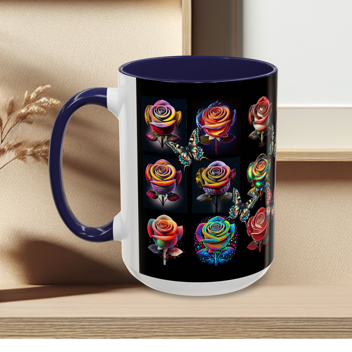 Floral Accent Mug - Perfect Gift for Garden Lovers