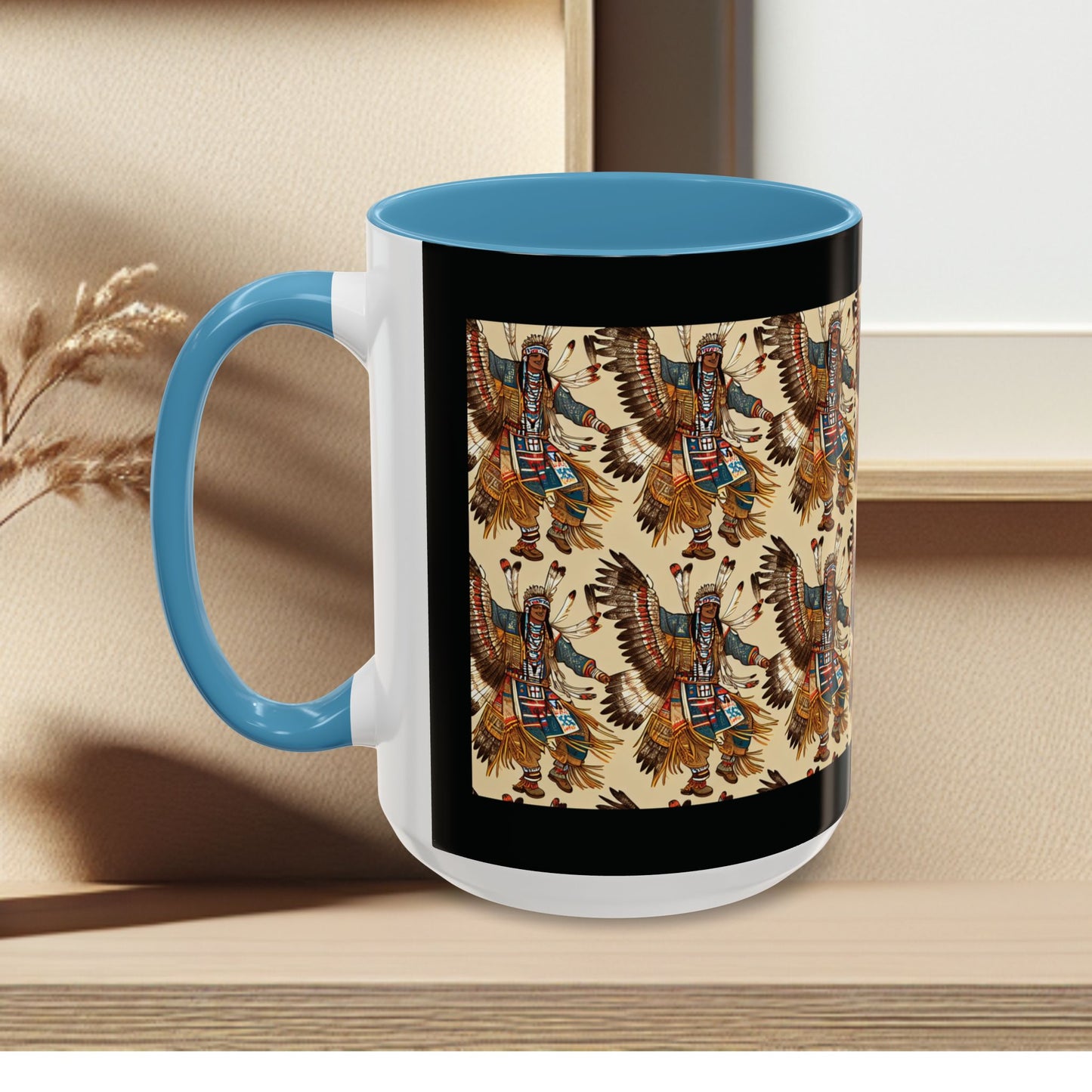 Mug- American Native Dancers Accent Coffee Mug (11, 15oz)