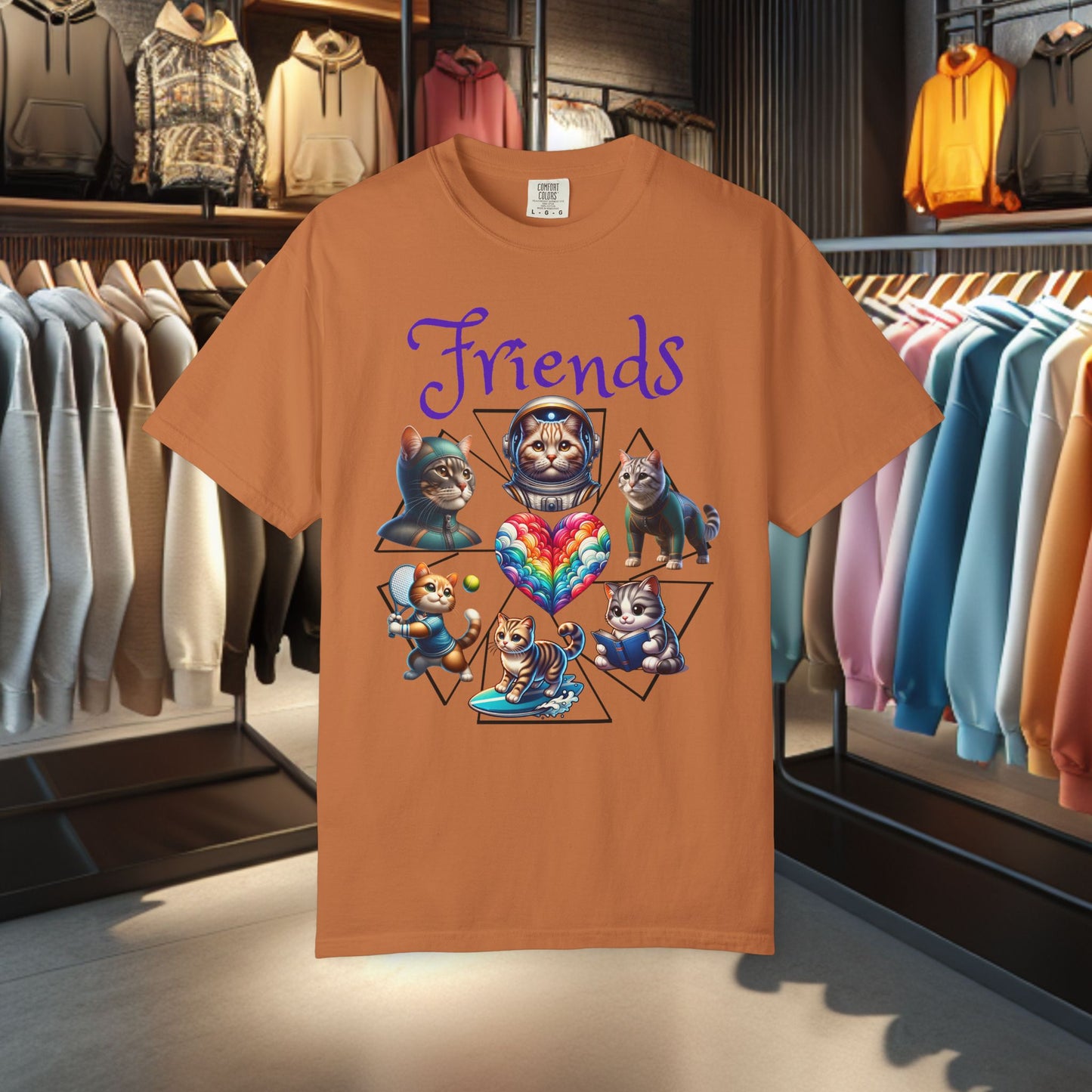 Cat Friends T-Shirt - Cat Lover's Gift