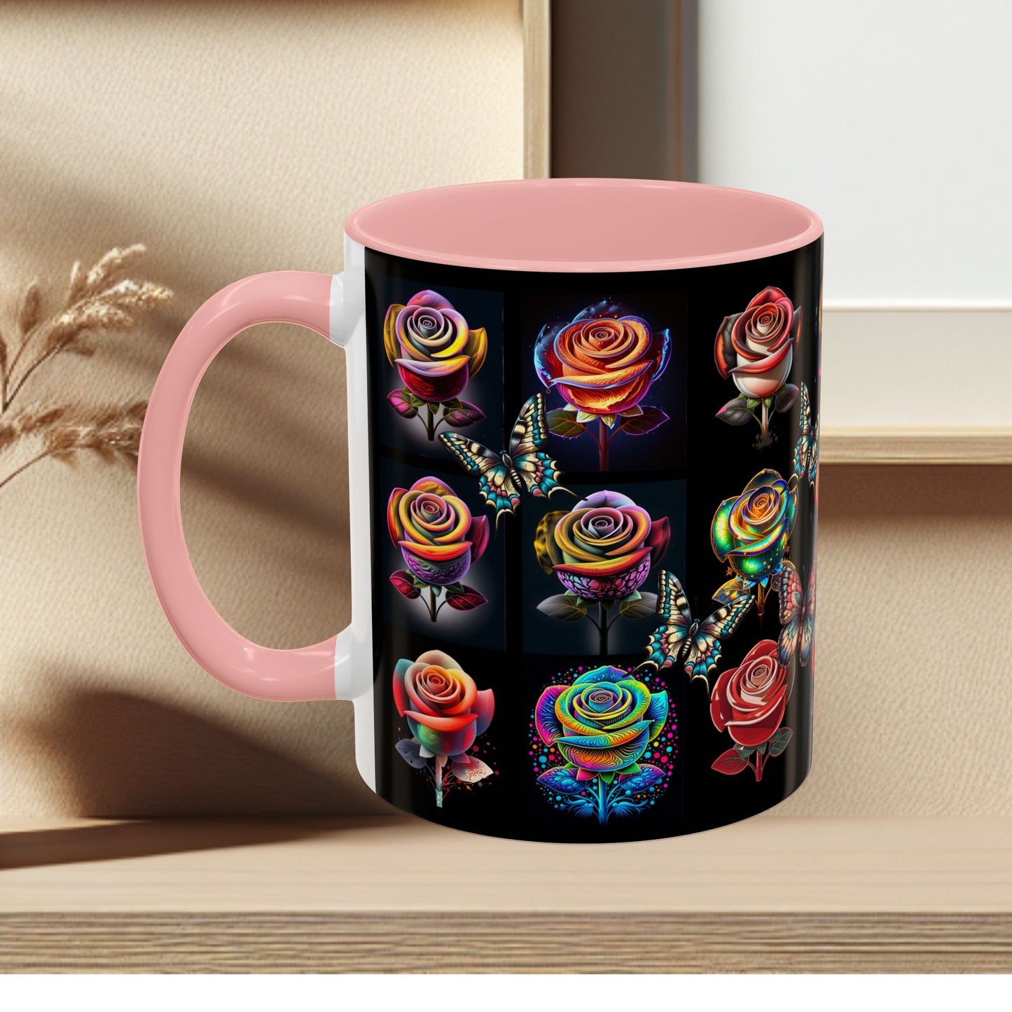 Floral Accent Mug - Perfect Gift for Garden Lovers