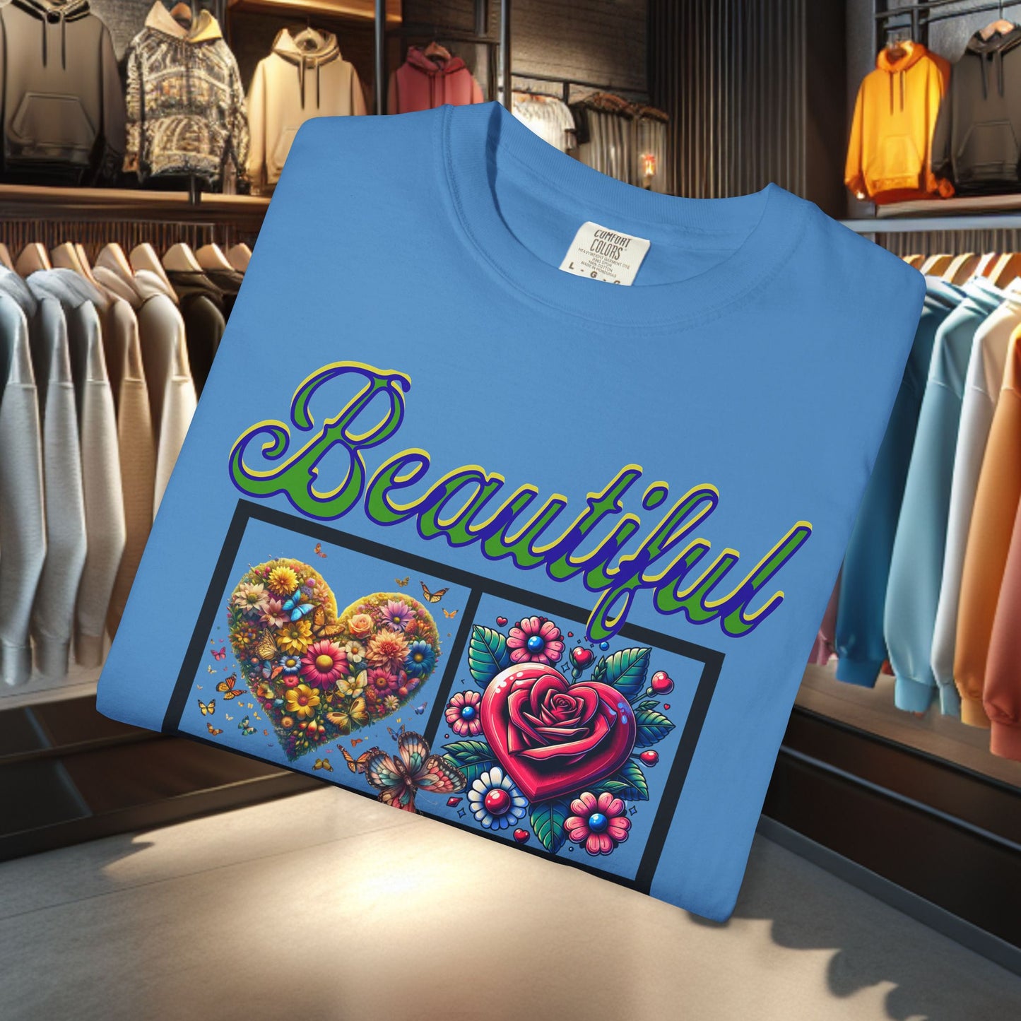 Beautiful Hearts Floral Unisex T-shirt