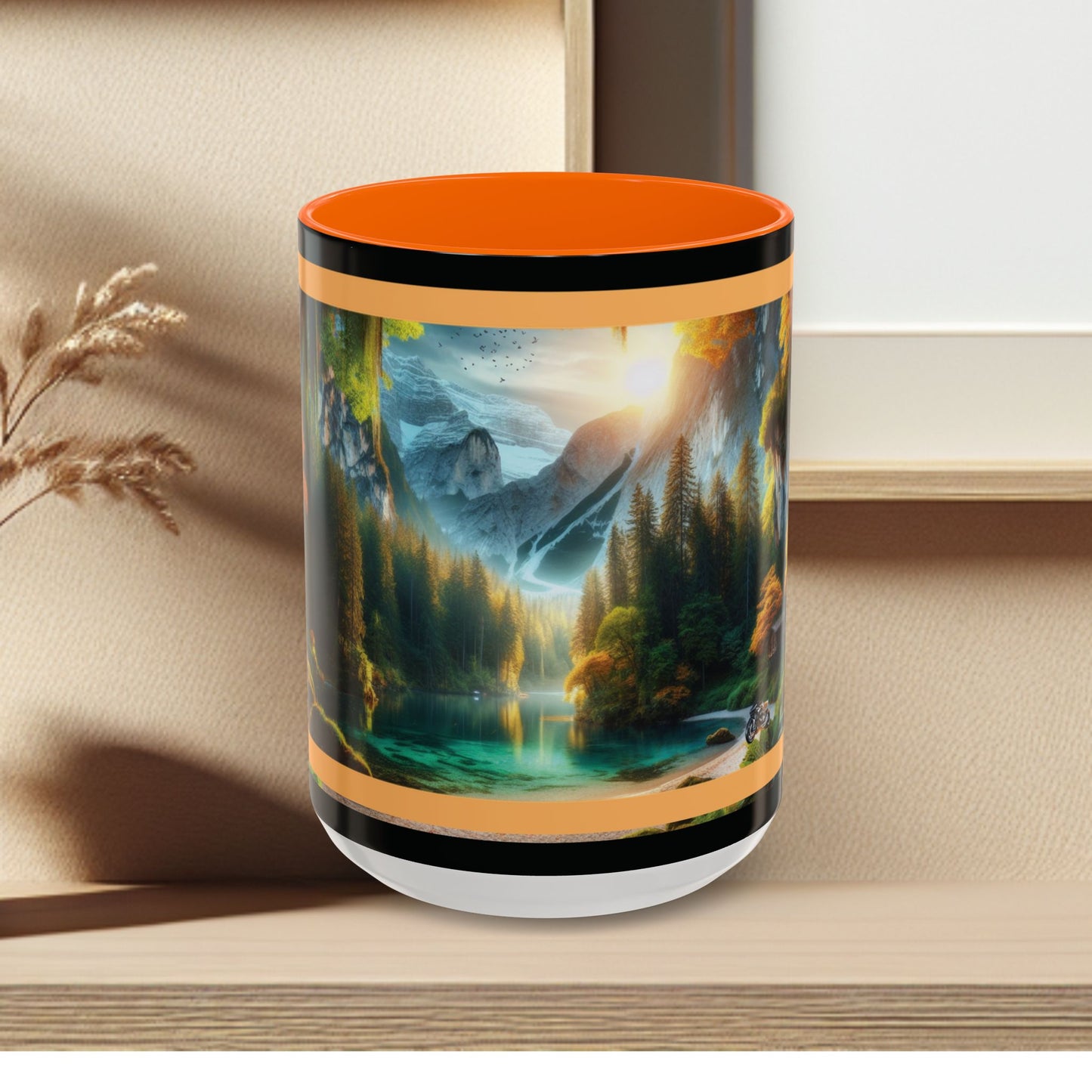 Mug: By the River-Accent Coffee Mug (11oz, 15oz)