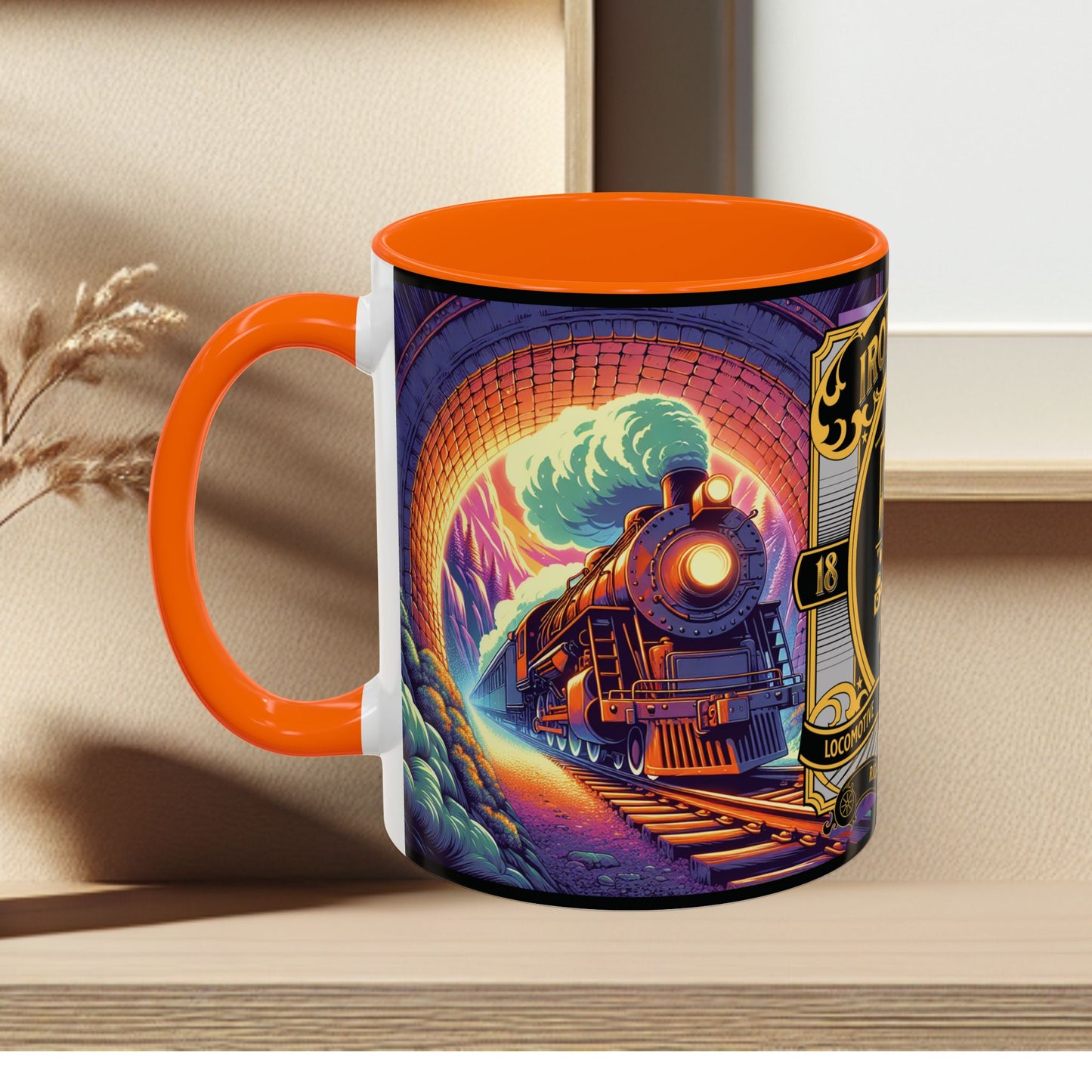 Mug- Steam Engine Iron Horse Accent Coffee Mug (11oz)