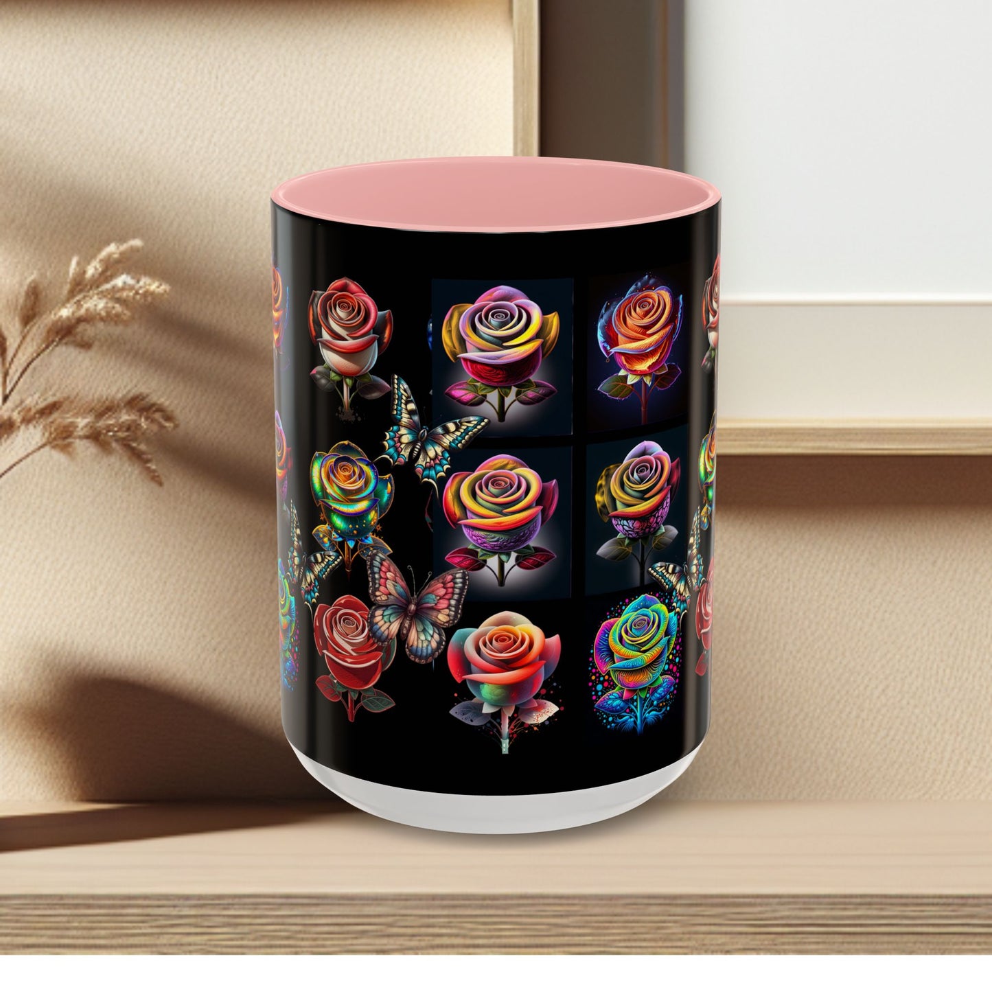 Floral Accent Mug - Perfect Gift for Garden Lovers