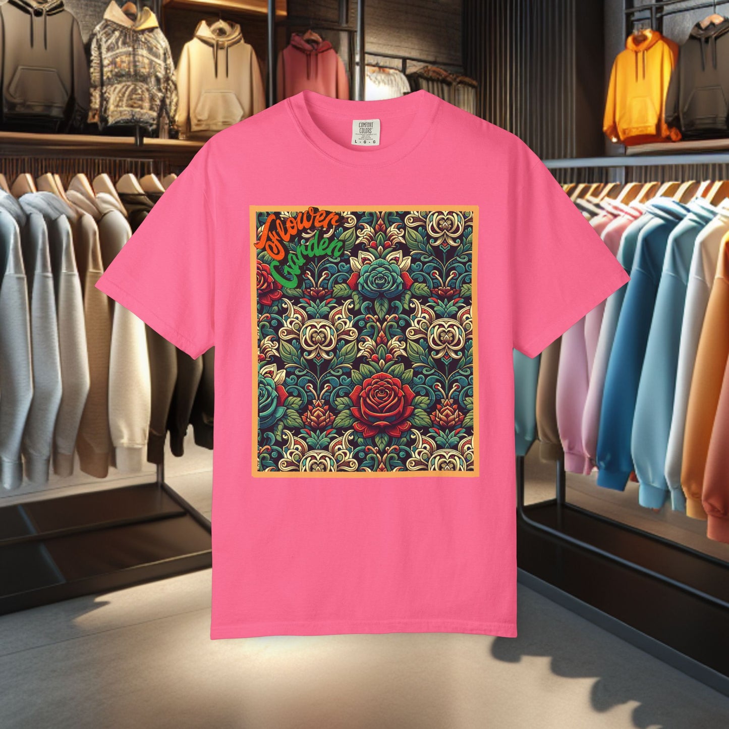 Unisex T-shirt- Flower Garden - Comfort Colors 1717-