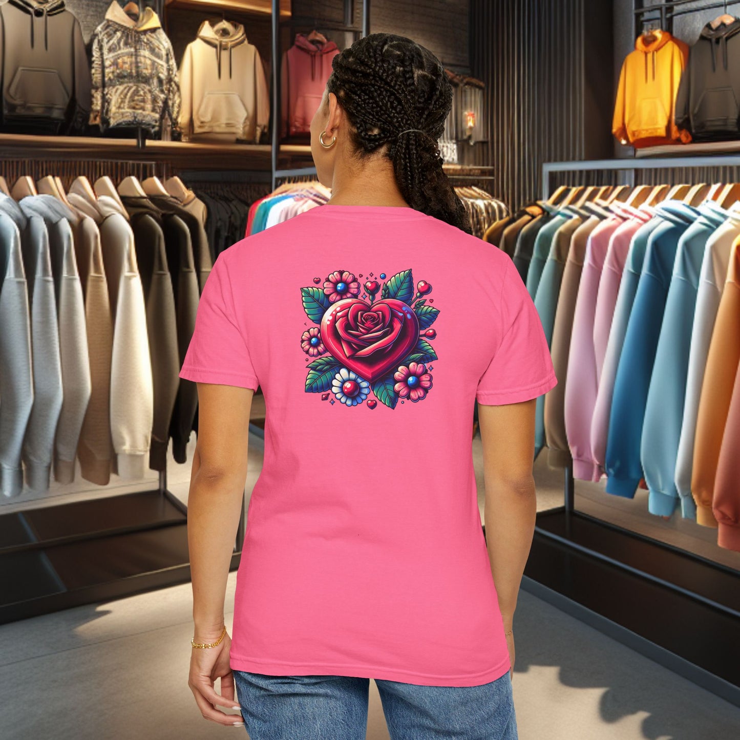 Unisex T-shirt- Flower Garden - Comfort Colors 1717-