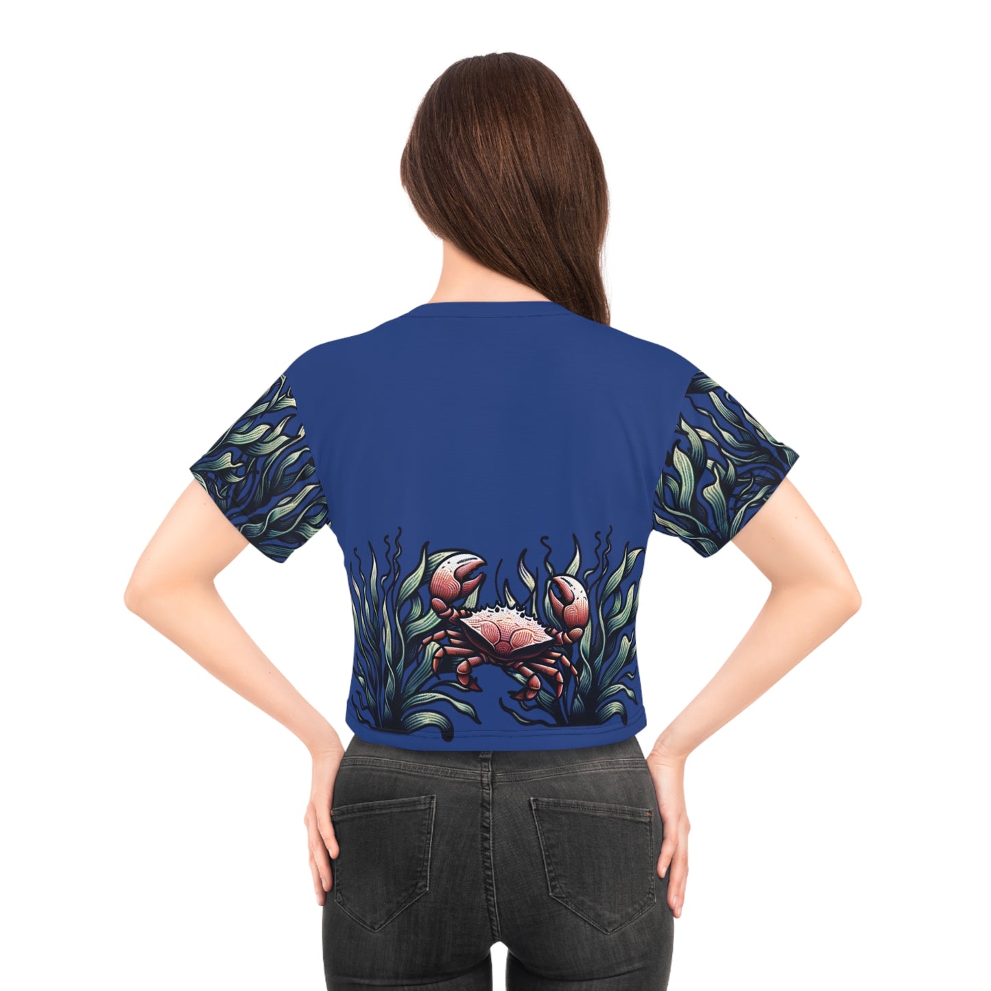 Dolphins at play - Women's Crop Tee