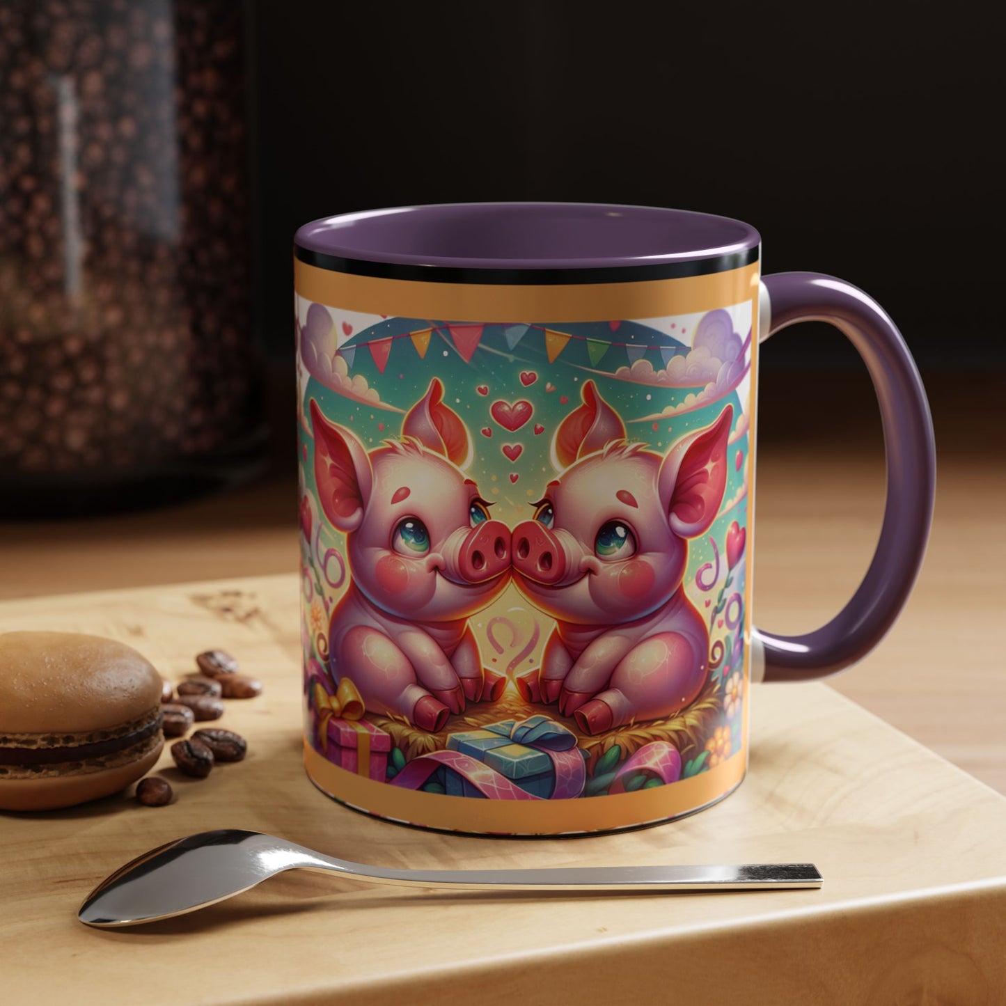 Coffee Mug Love Pigs Picknick 11, 15oz
