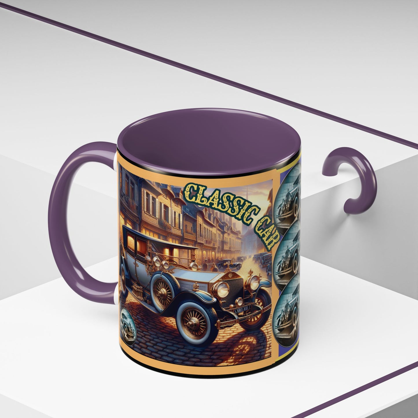 Mug-Blue Classic Car - Accent Coffee Mug (11oz, 15oz)
