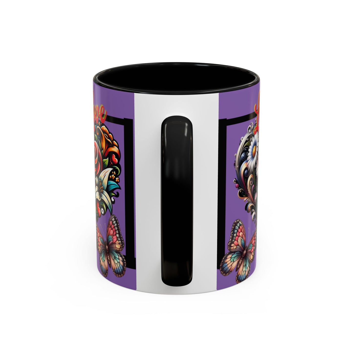 Love Coffee Mug - Vibrant Heart & Horse- Design, 11oz & 15oz