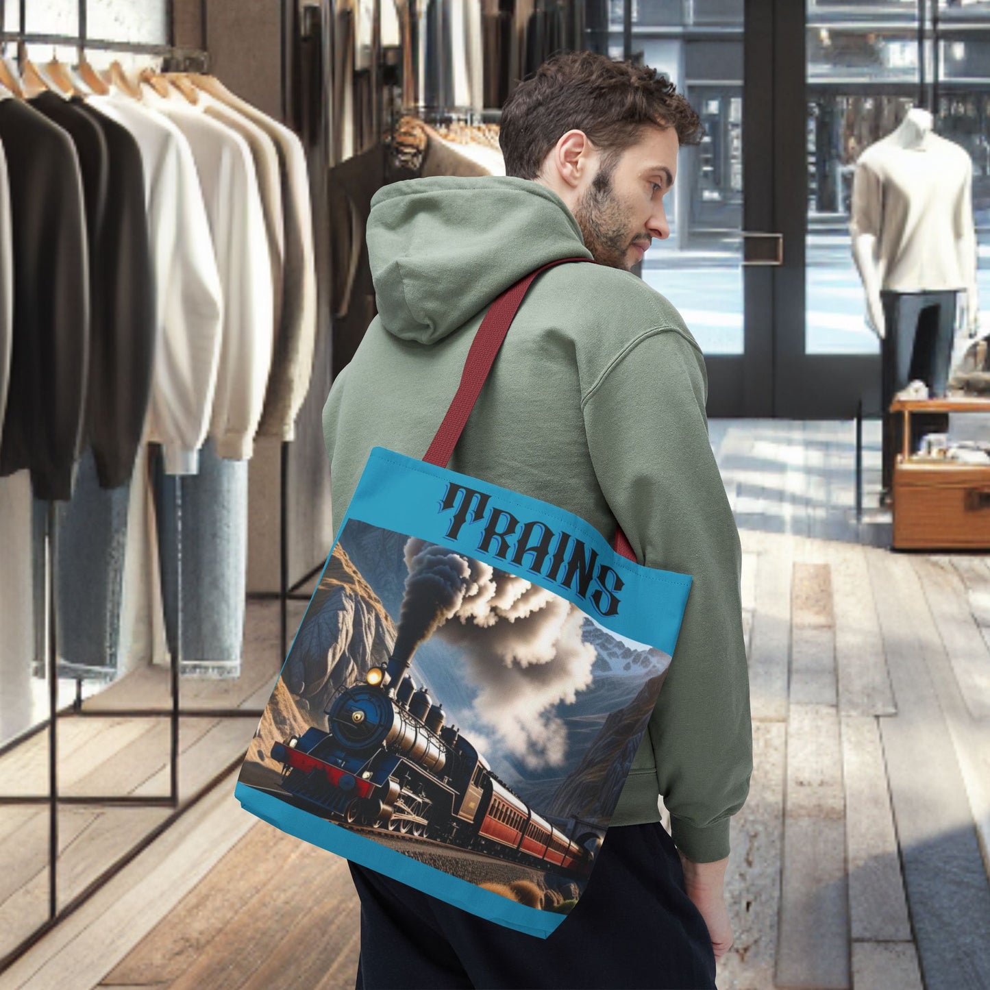 Tote Bag- Trains -Tote Bag (AOP)