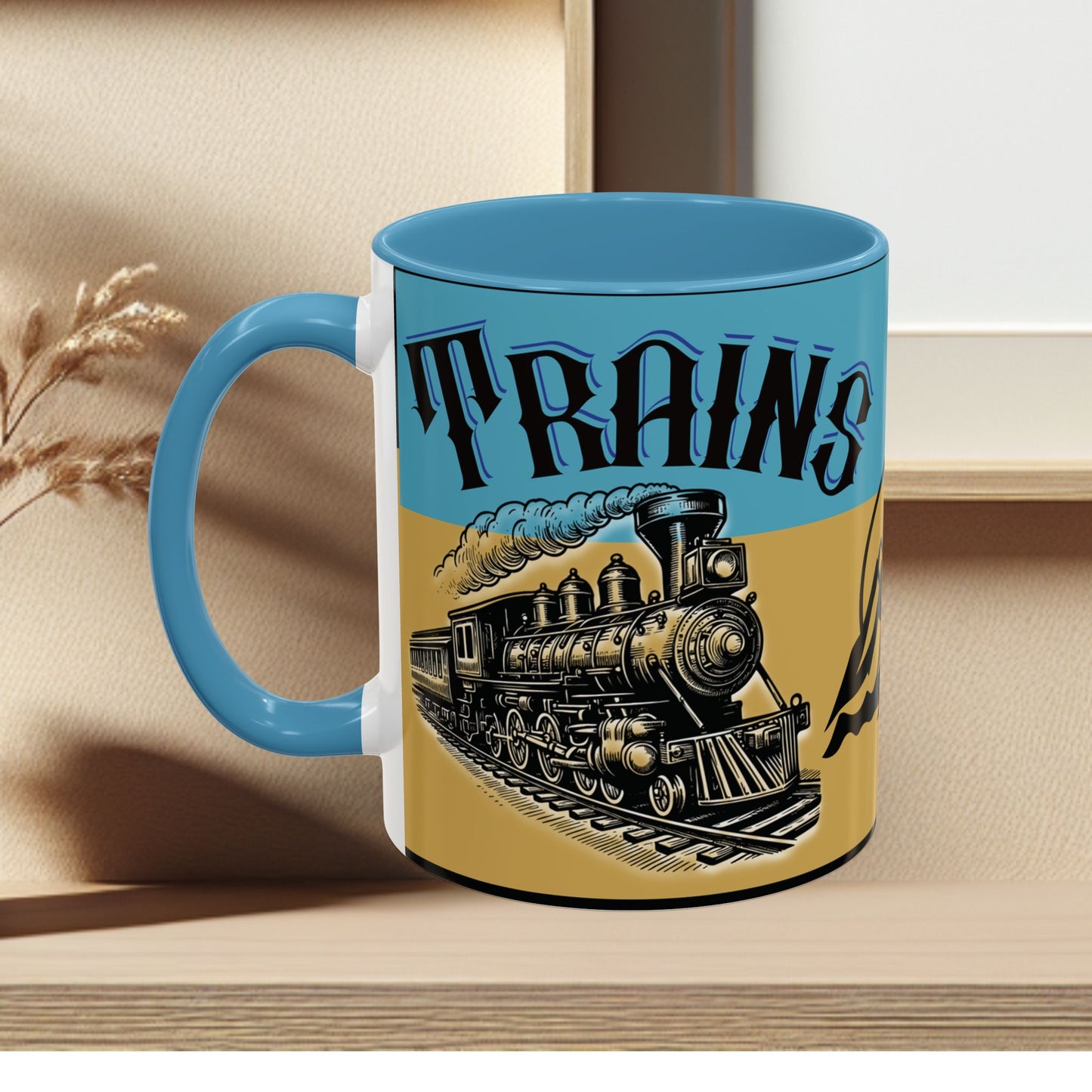 Mug-Trains Accent Coffee Mug