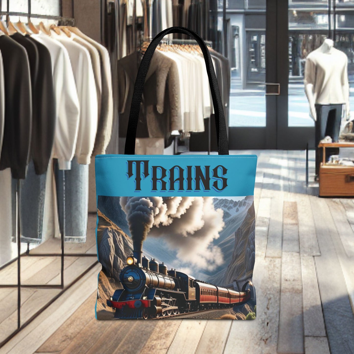 Tote Bag- Trains -Tote Bag (AOP)