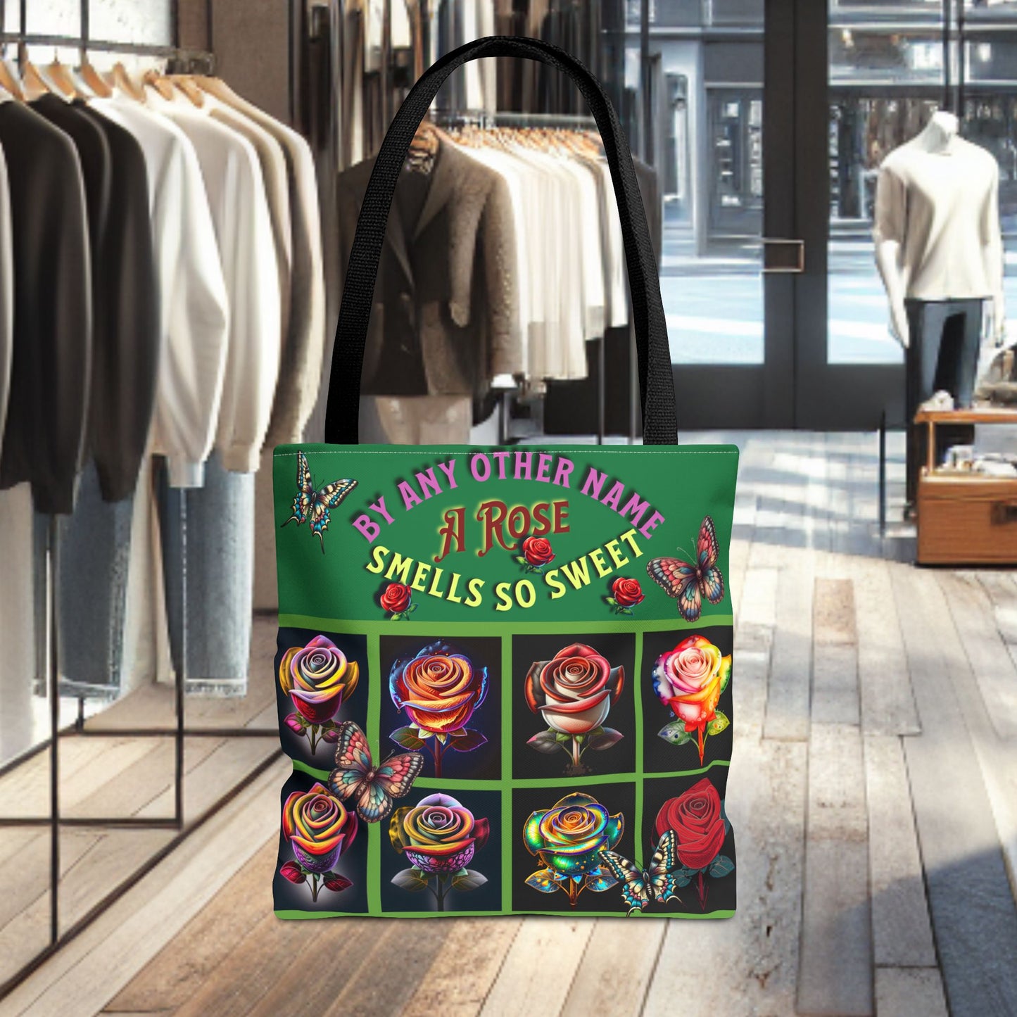 Vintage Floral Tote Bag - 'A Rose Smells So Sweet'