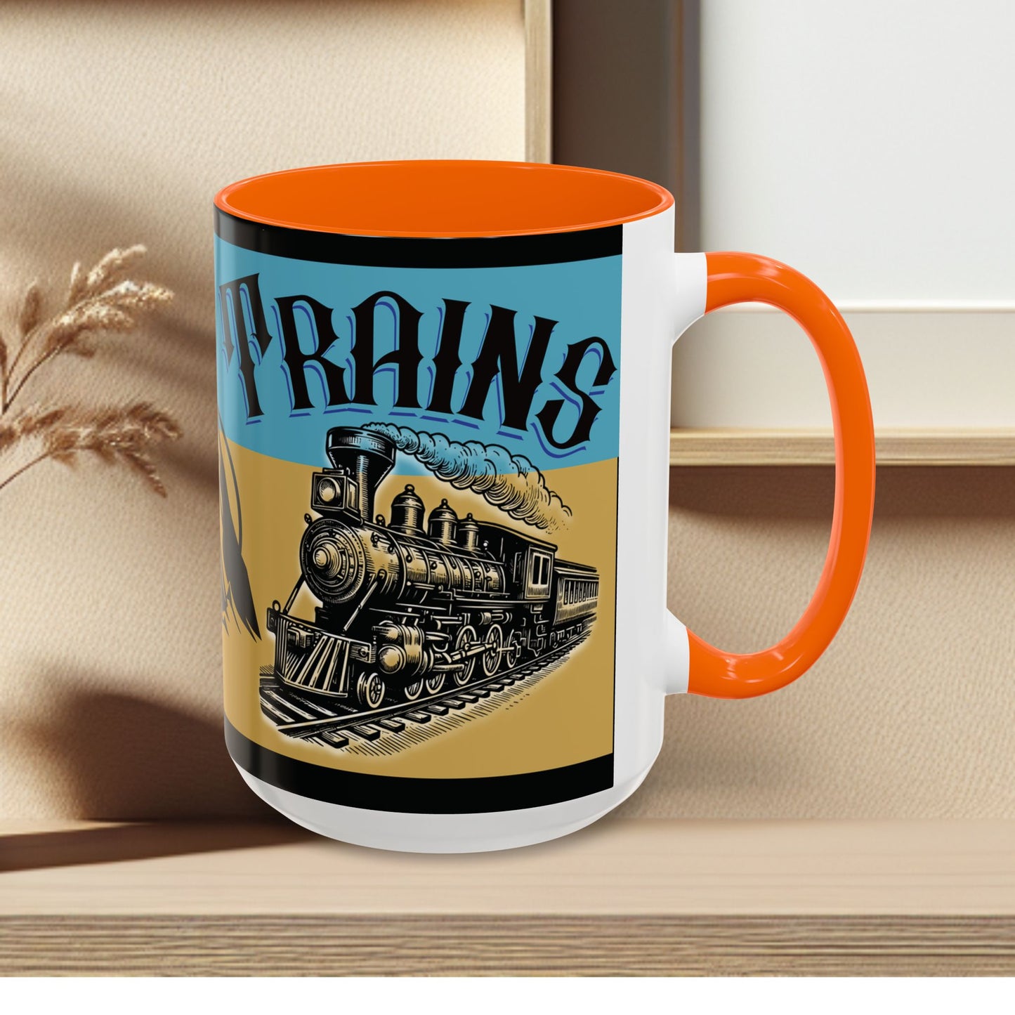Mug-Trains Accent Coffee Mug
