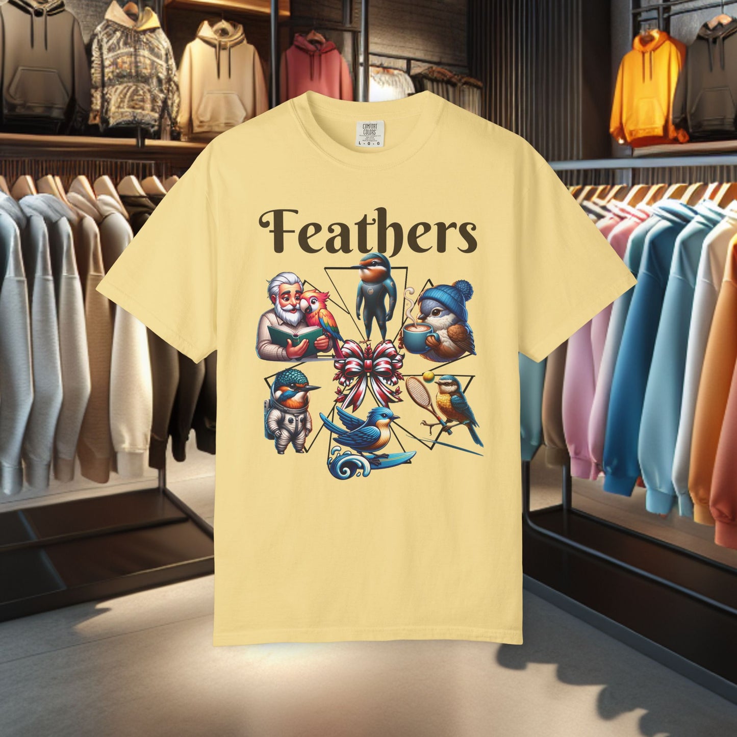 Boho Feathers T-shirt - Bird Lover's Garment