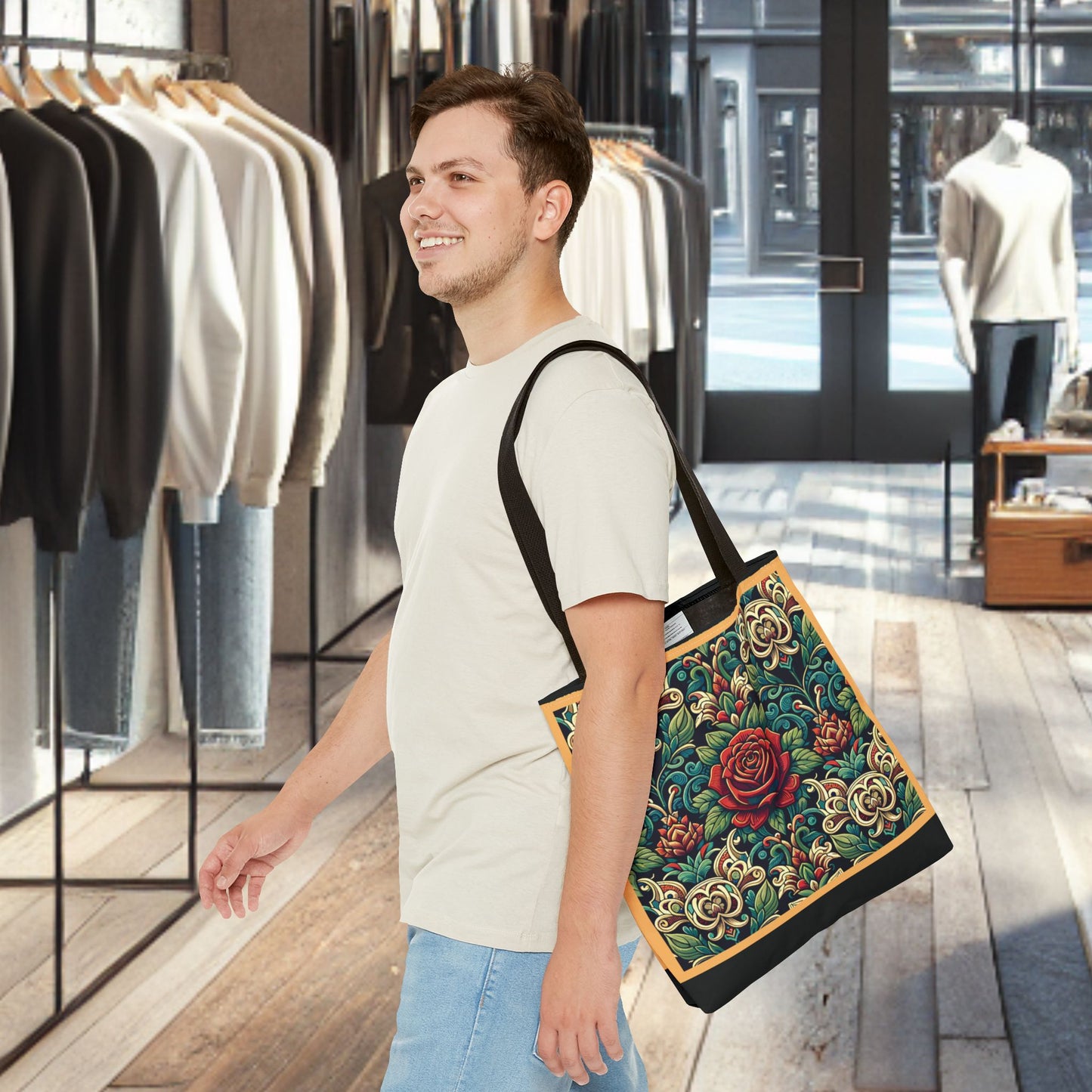 Tote Bag-Rose Garden -Tote Bag