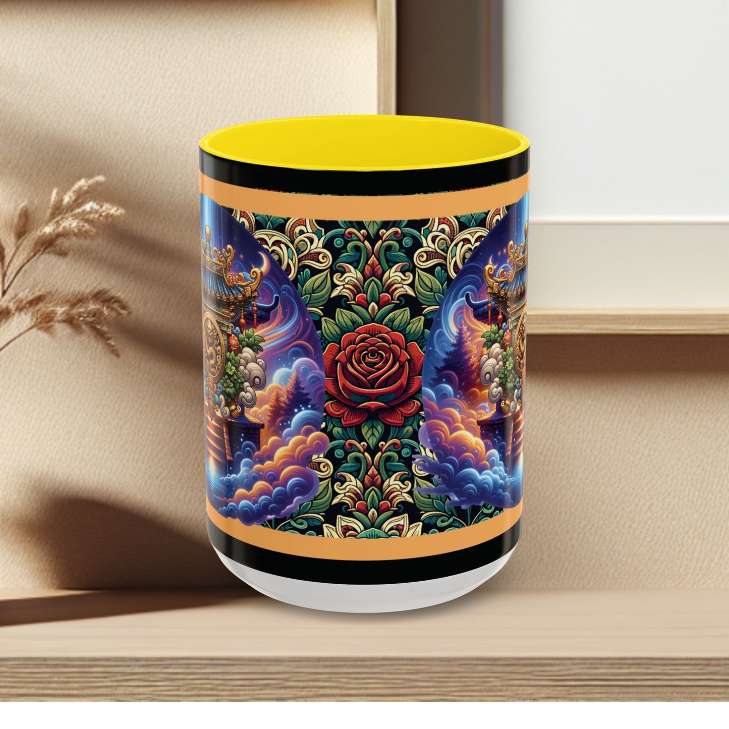Mug Mystic Temple Rose Coffee Mug 11oz 15oz