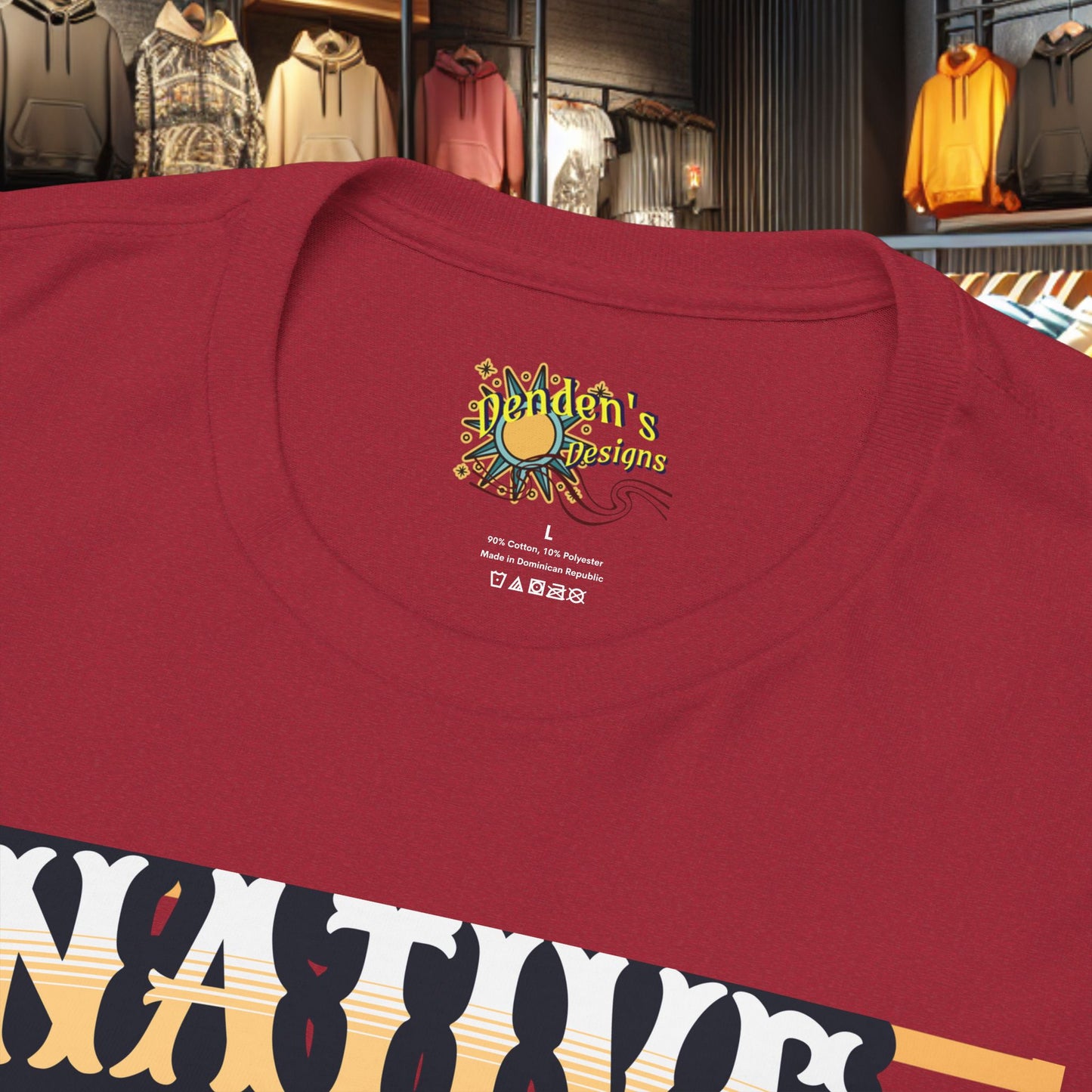 Unisex Cotton Tee - Native War Bonnet -Heavy Cotton Tee-