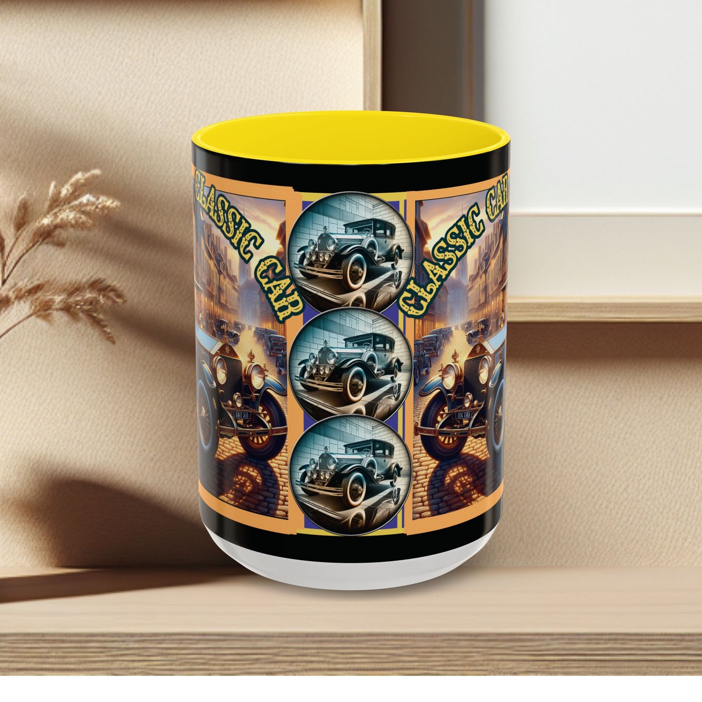 Mug-Blue Classic Car - Accent Coffee Mug (11oz, 15oz)