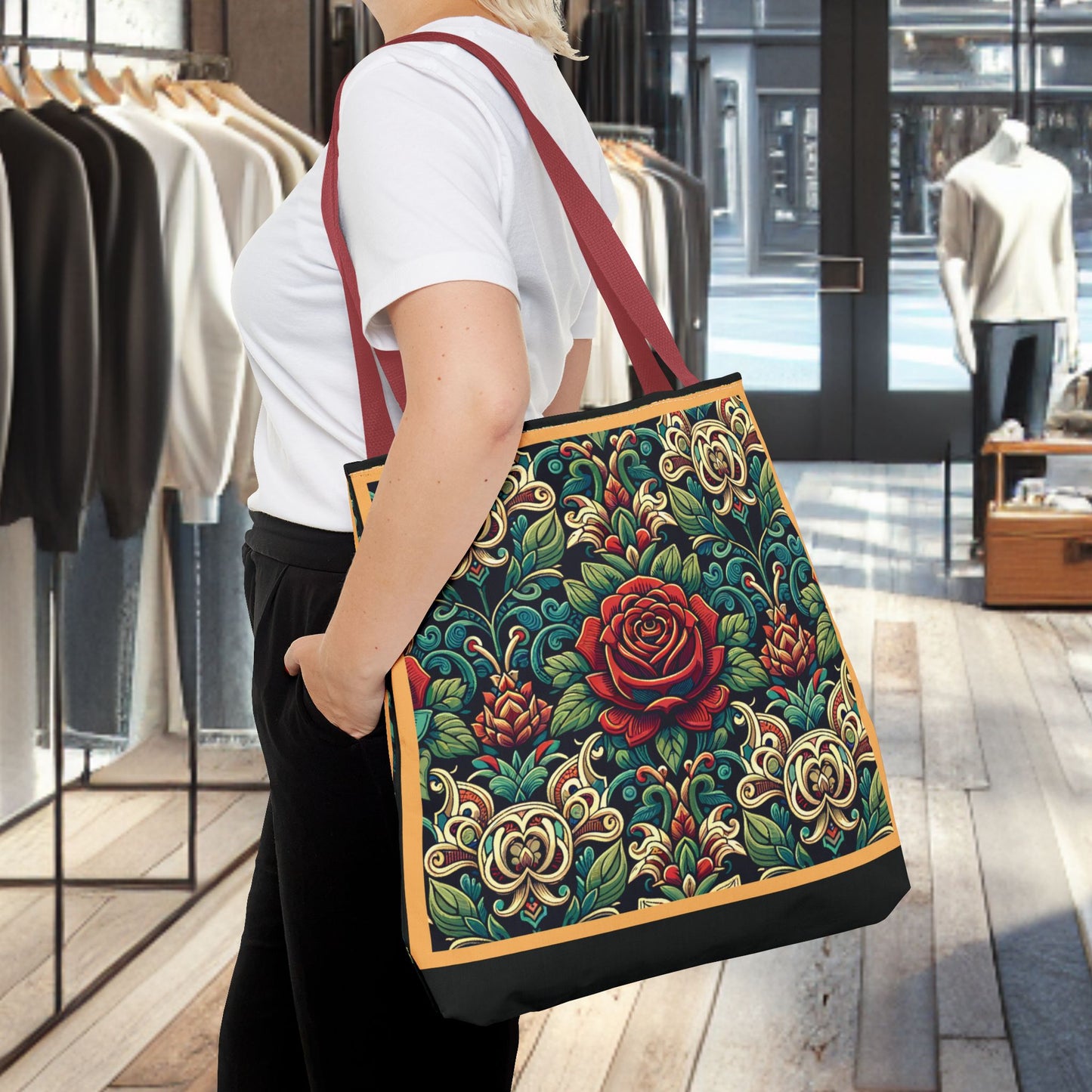 Tote Bag-Rose Garden -Tote Bag