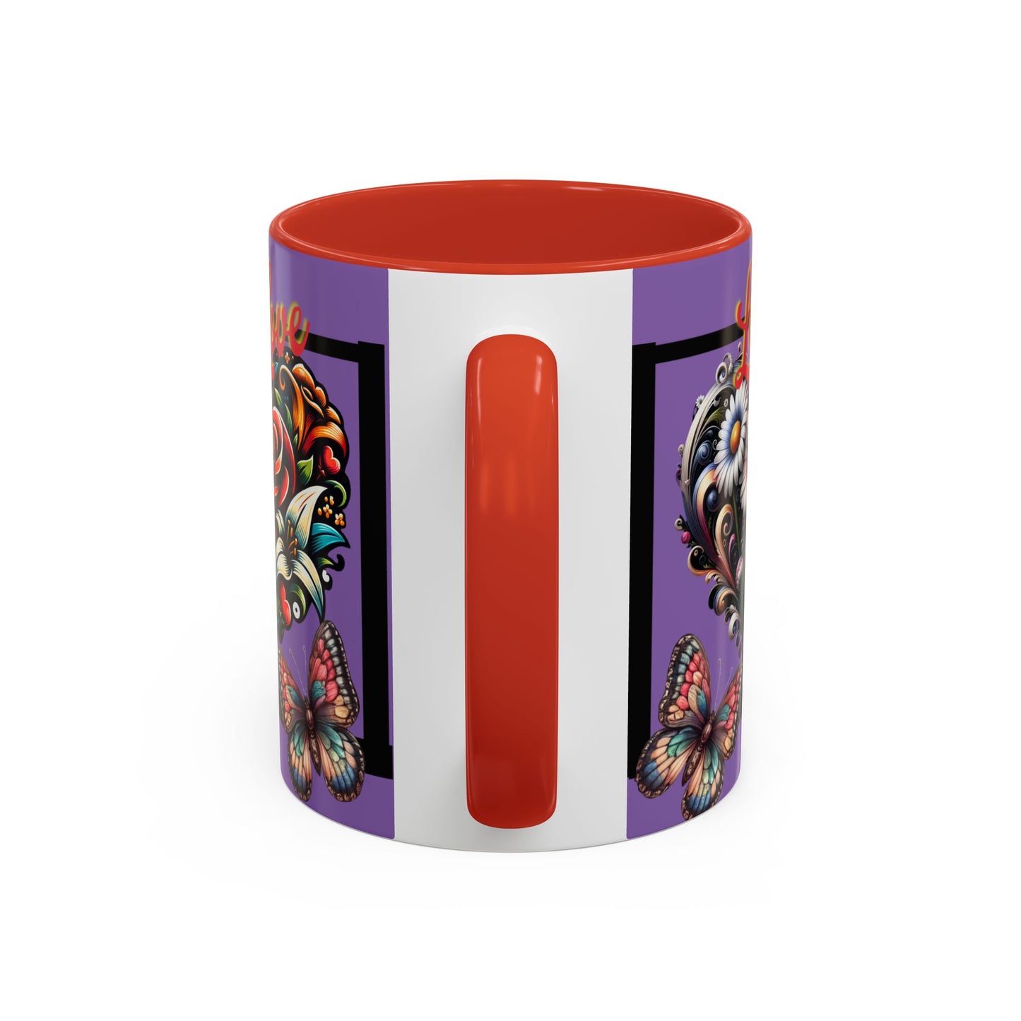 Love Coffee Mug - Vibrant Heart & Horse- Design, 11oz & 15oz
