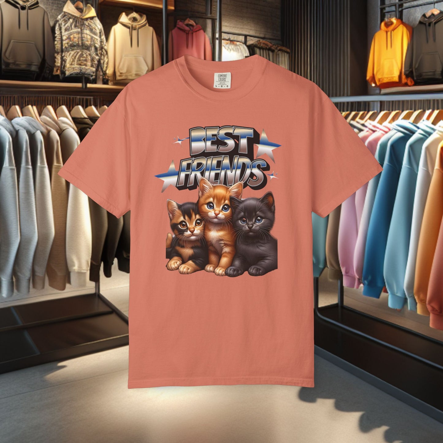 Best Friends Cat Graphic T-shirt for Cat Lovers