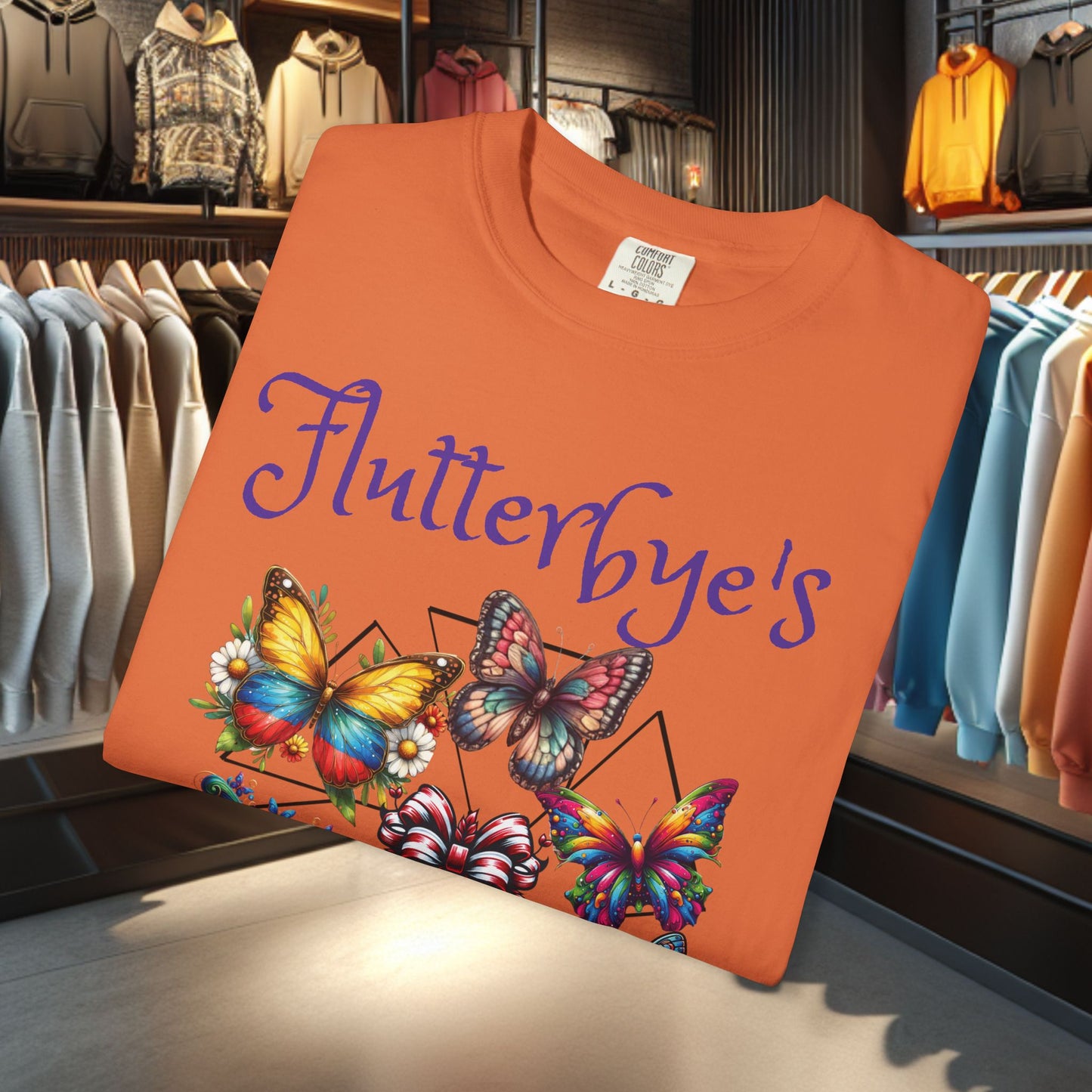 Flutterbye's - Butterfly Lover's Garment-Dyed T-shirt
