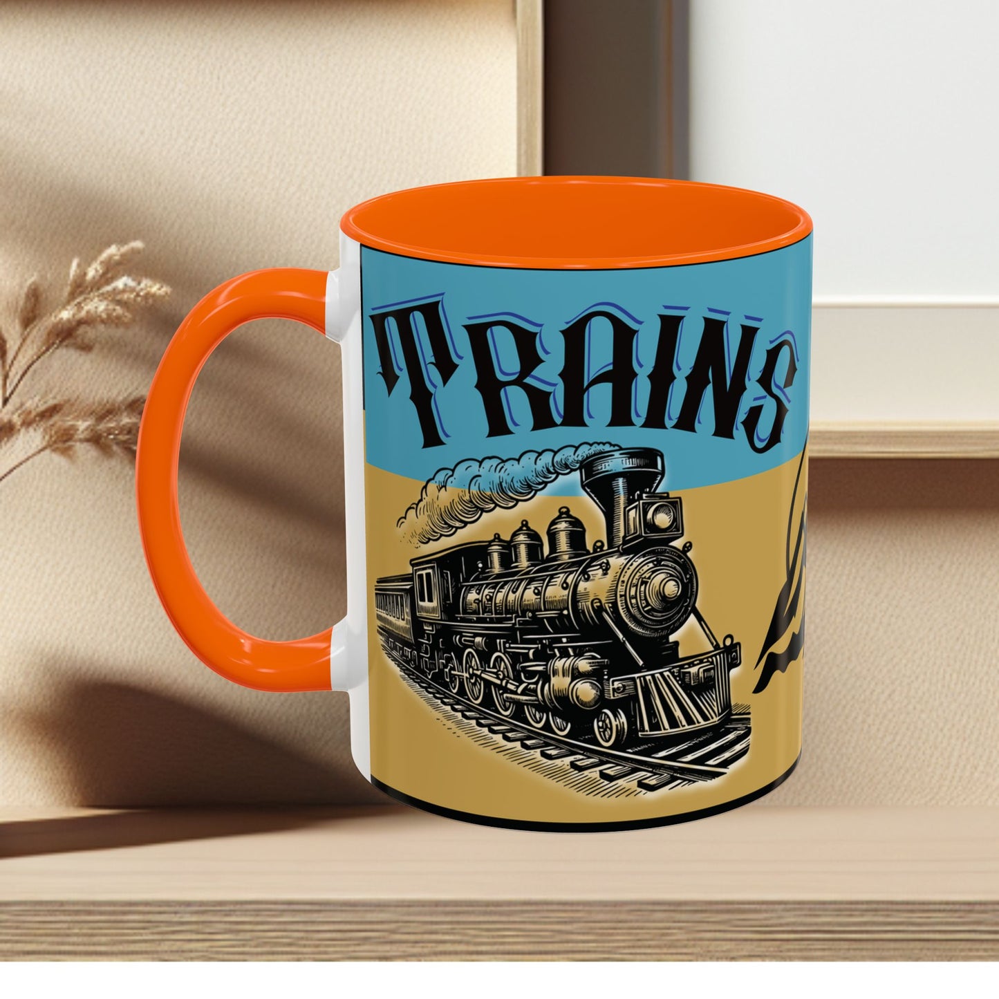 Mug-Trains Accent Coffee Mug