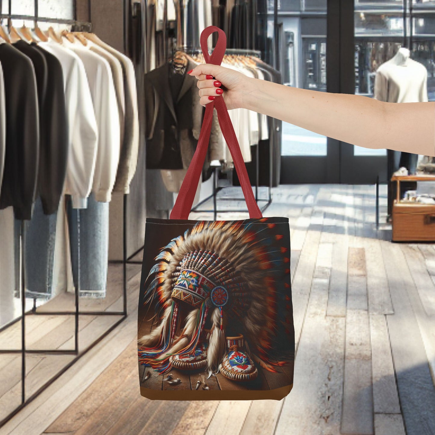 Native War Bonnet Tote Bag - Tribal Style Accessories