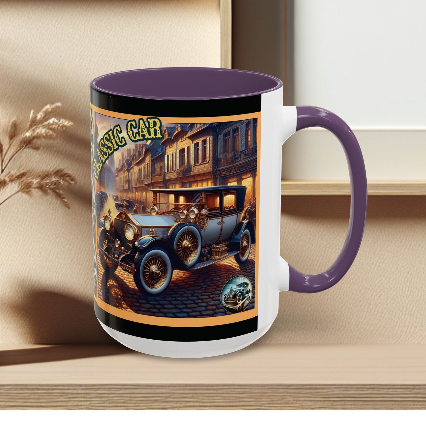 Mug-Blue Classic Car - Accent Coffee Mug (11oz, 15oz)
