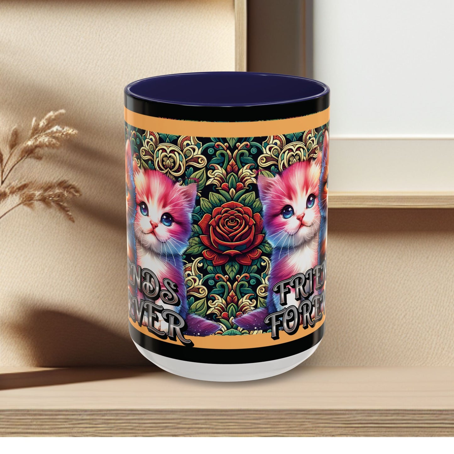 Coffee Mug Kittens Friends Forever