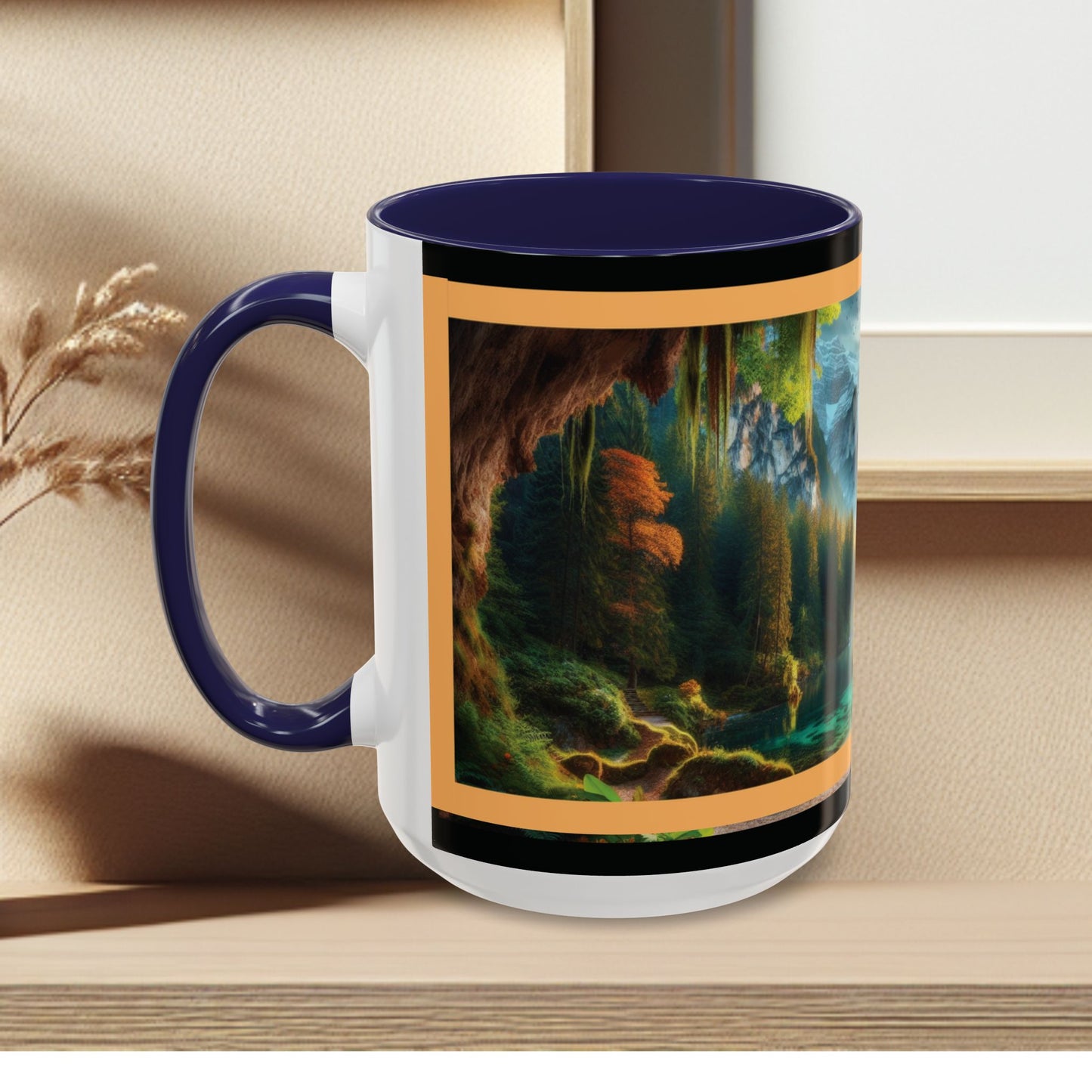 Mug: By the River-Accent Coffee Mug (11oz, 15oz)