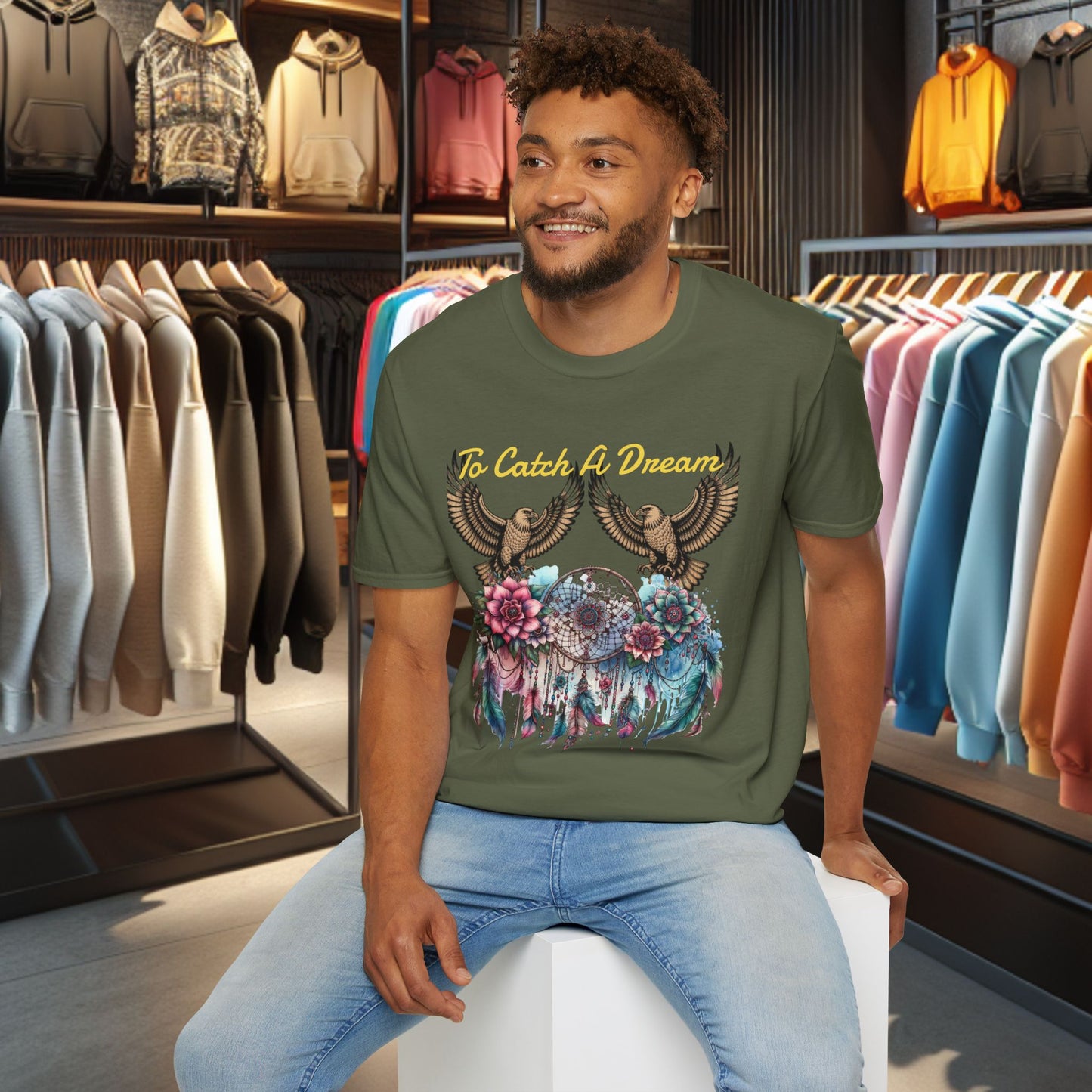 Dreamcatcher Unisex T-Shirt - To Catch A Dream - Dreamcatcher & Egals
