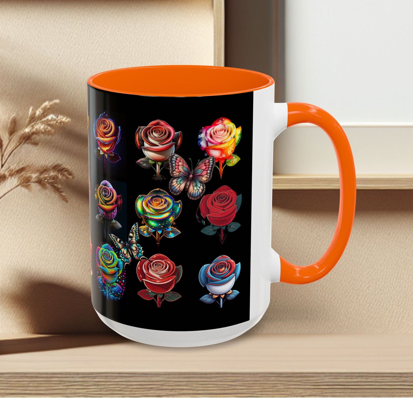 Floral Accent Mug - Perfect Gift for Garden Lovers