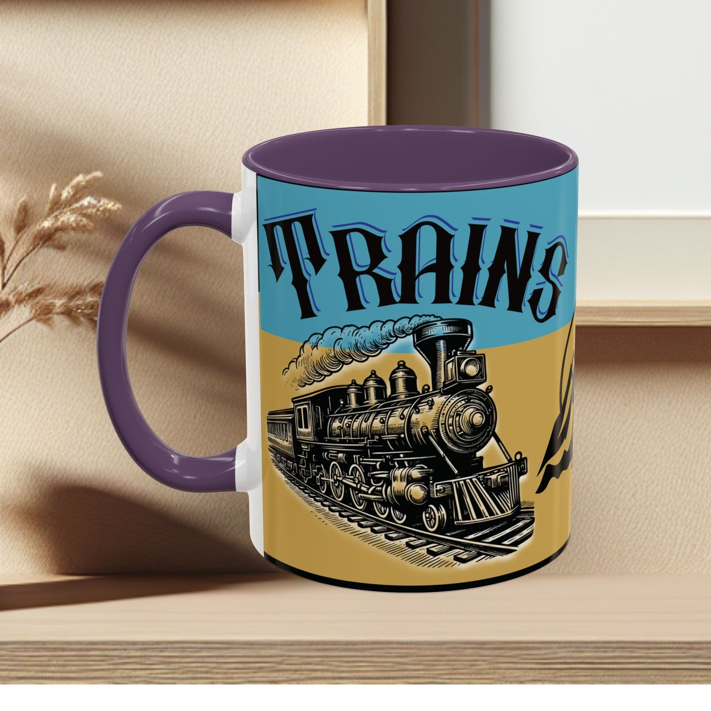 Mug-Trains Accent Coffee Mug