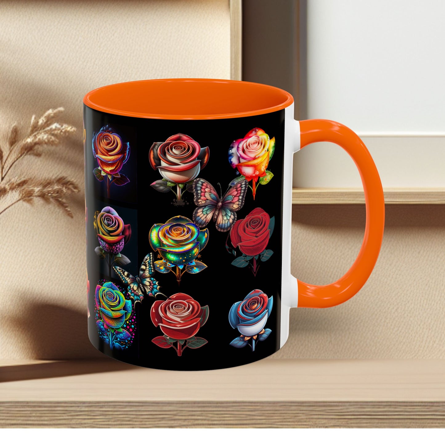 Floral Accent Mug - Perfect Gift for Garden Lovers