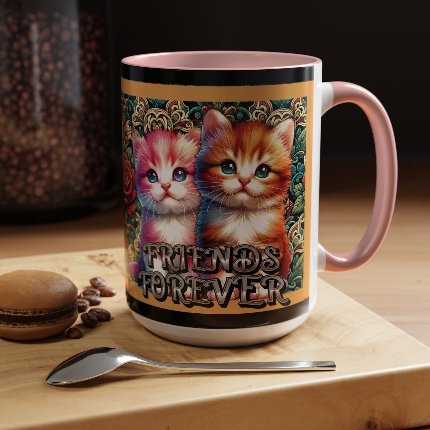 Coffee Mug Kittens Friends Forever