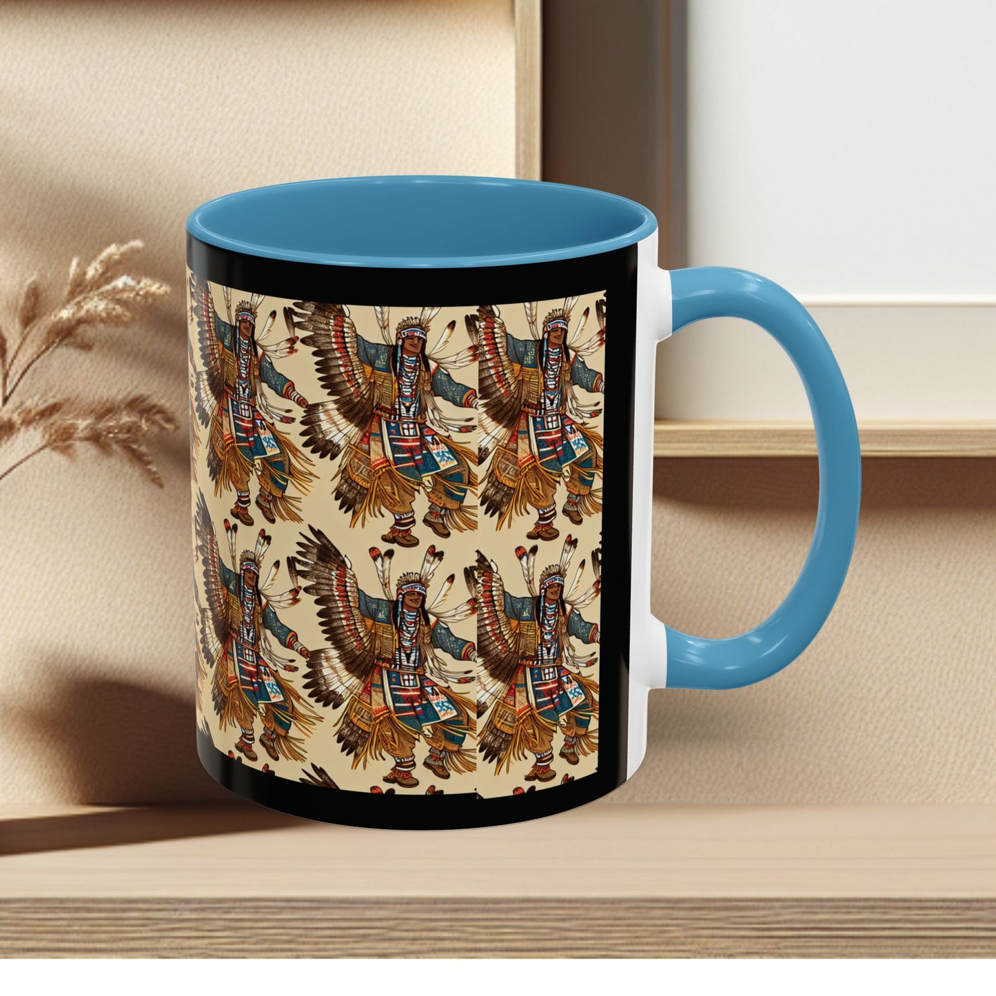 Mug- American Native Dancers Accent Coffee Mug (11, 15oz)