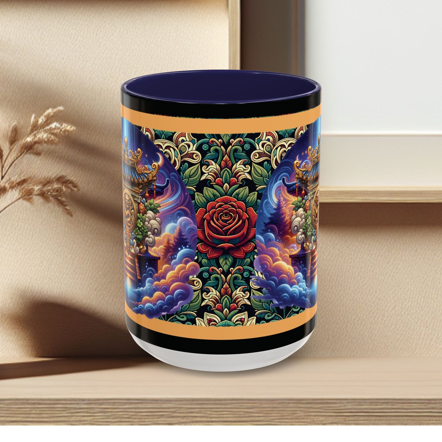 Mug Mystic Temple Rose Coffee Mug 11oz 15oz