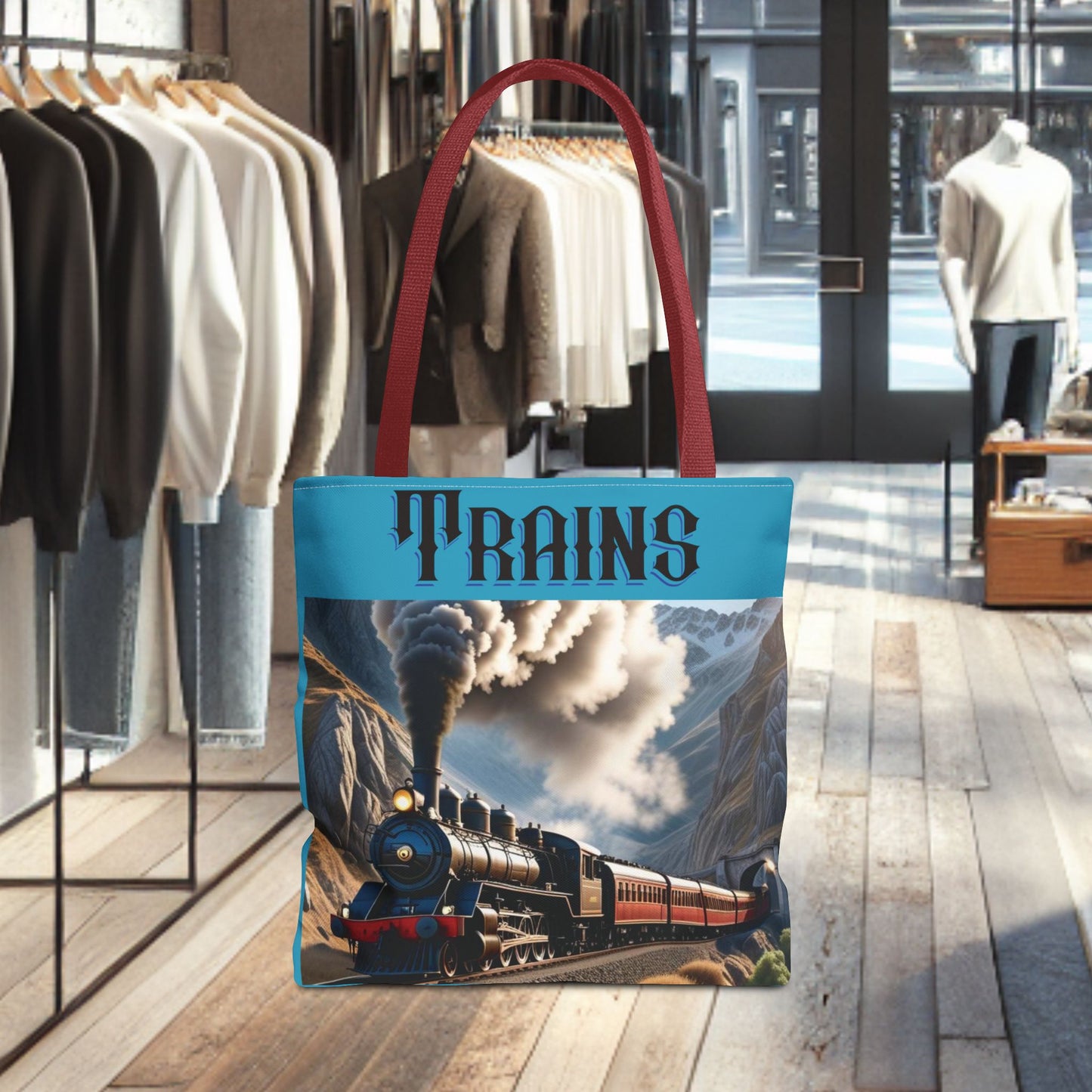 Tote Bag- Trains -Tote Bag (AOP)