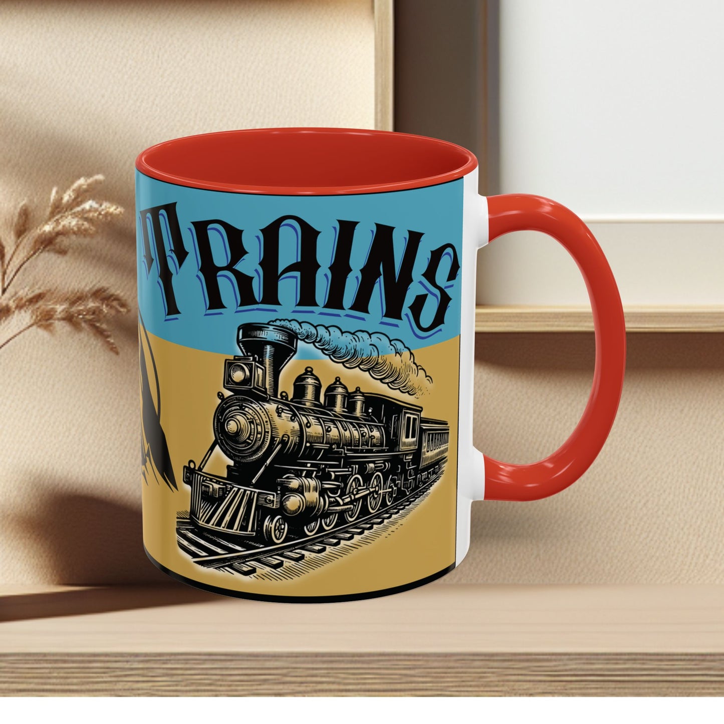 Mug-Trains Accent Coffee Mug