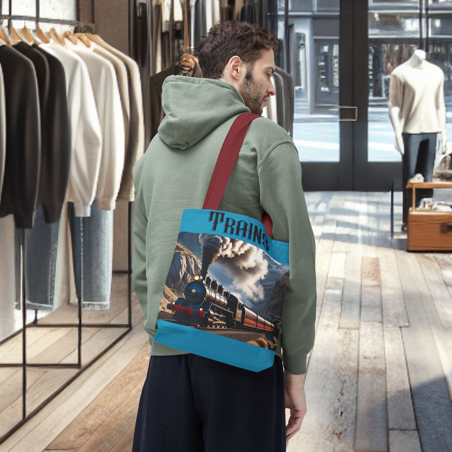 Tote Bag- Trains -Tote Bag (AOP)