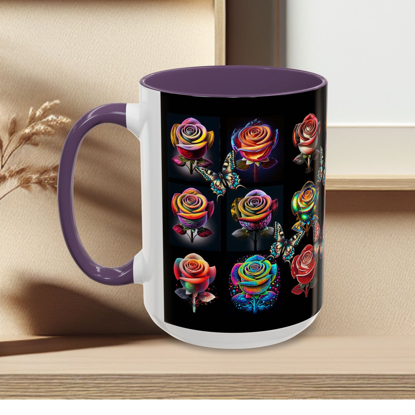 Floral Accent Mug - Perfect Gift for Garden Lovers